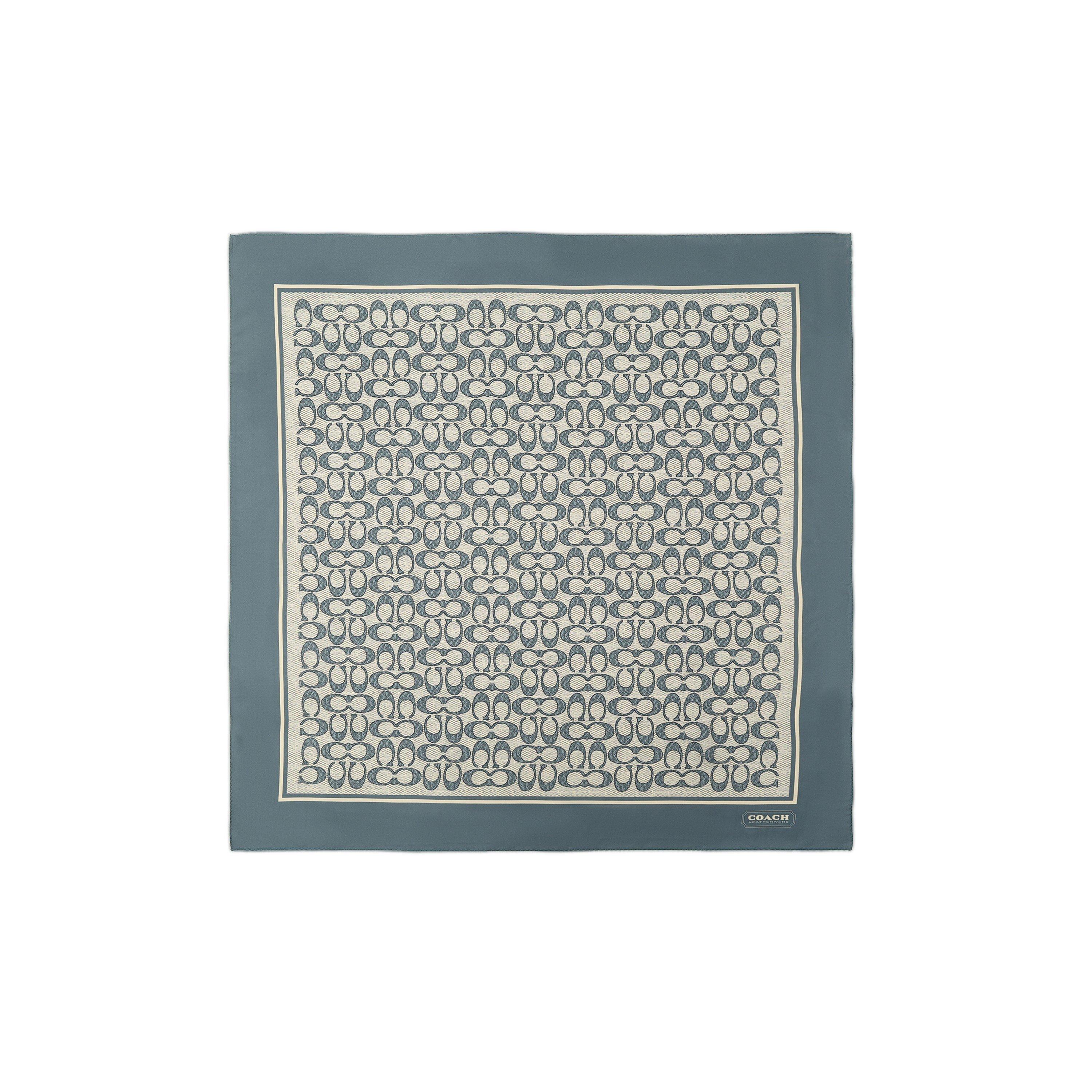 LIGHT DENIM - Coach - TEXTURED SIGNATURE C PRINTED SILK SQUARE - 1