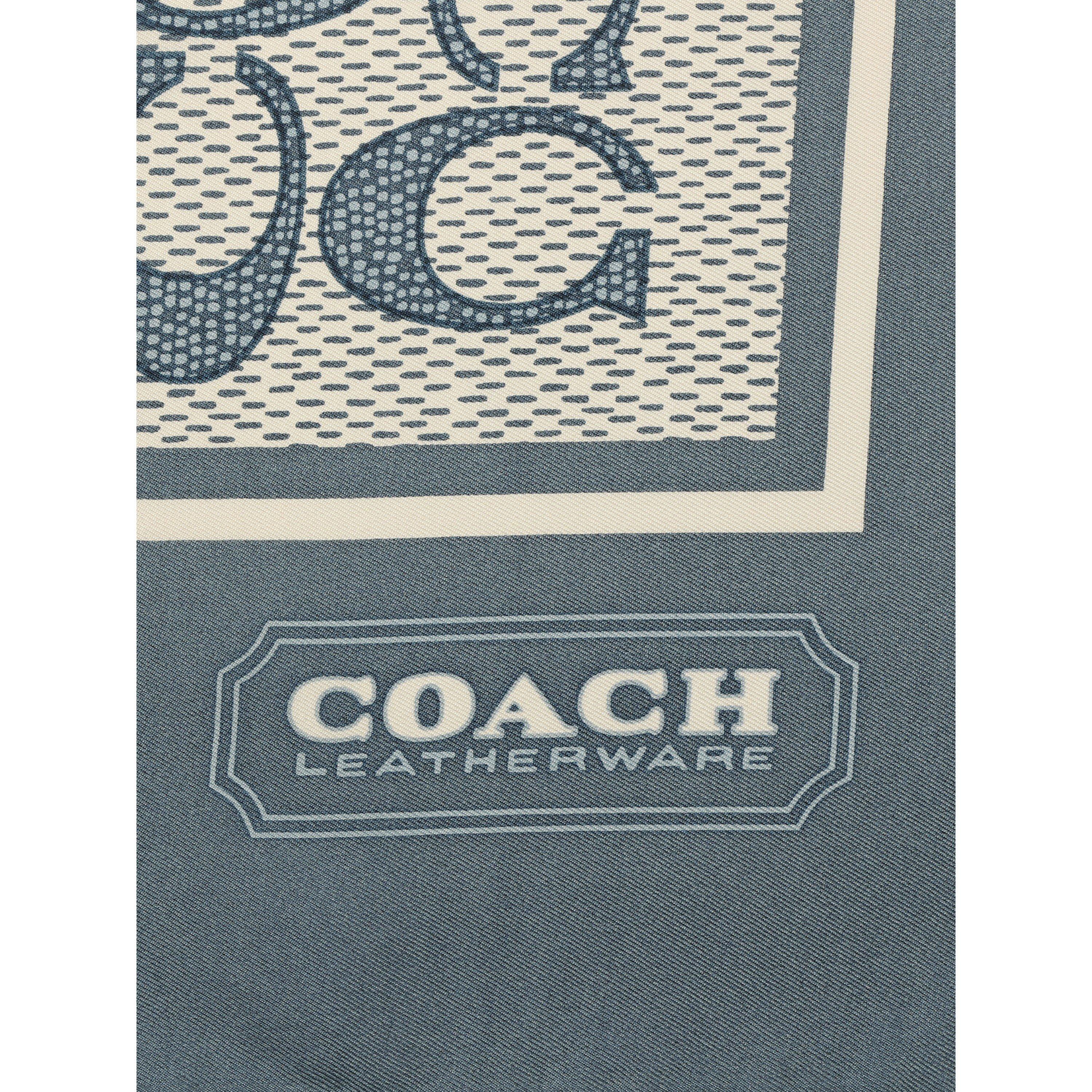 LIGHT DENIM - Coach - TEXTURED SIGNATURE C PRINTED SILK SQUARE - 4