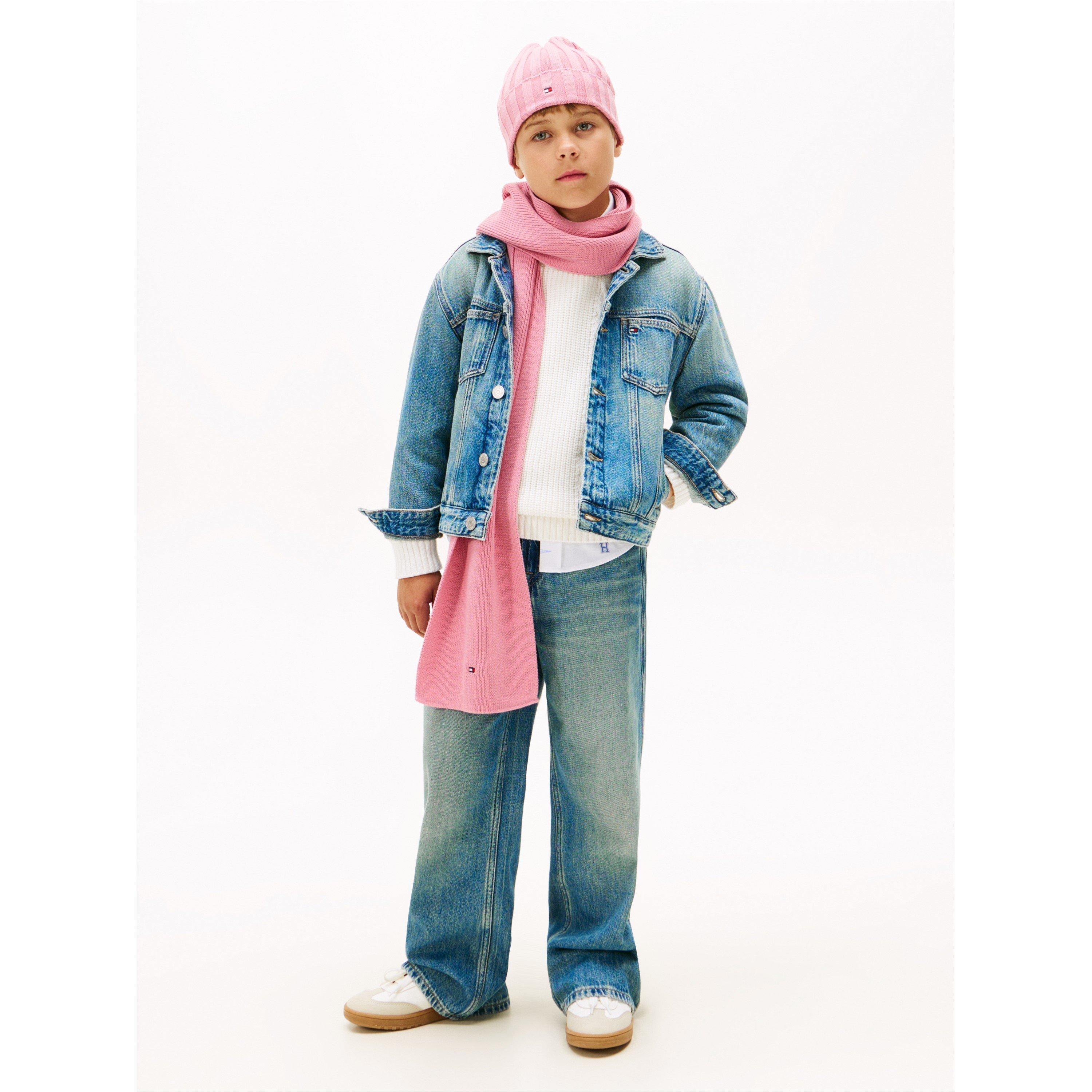 Mystic Pink THC - Tommy Hilfiger - Kids Small Flag Knitted Scarf - 3