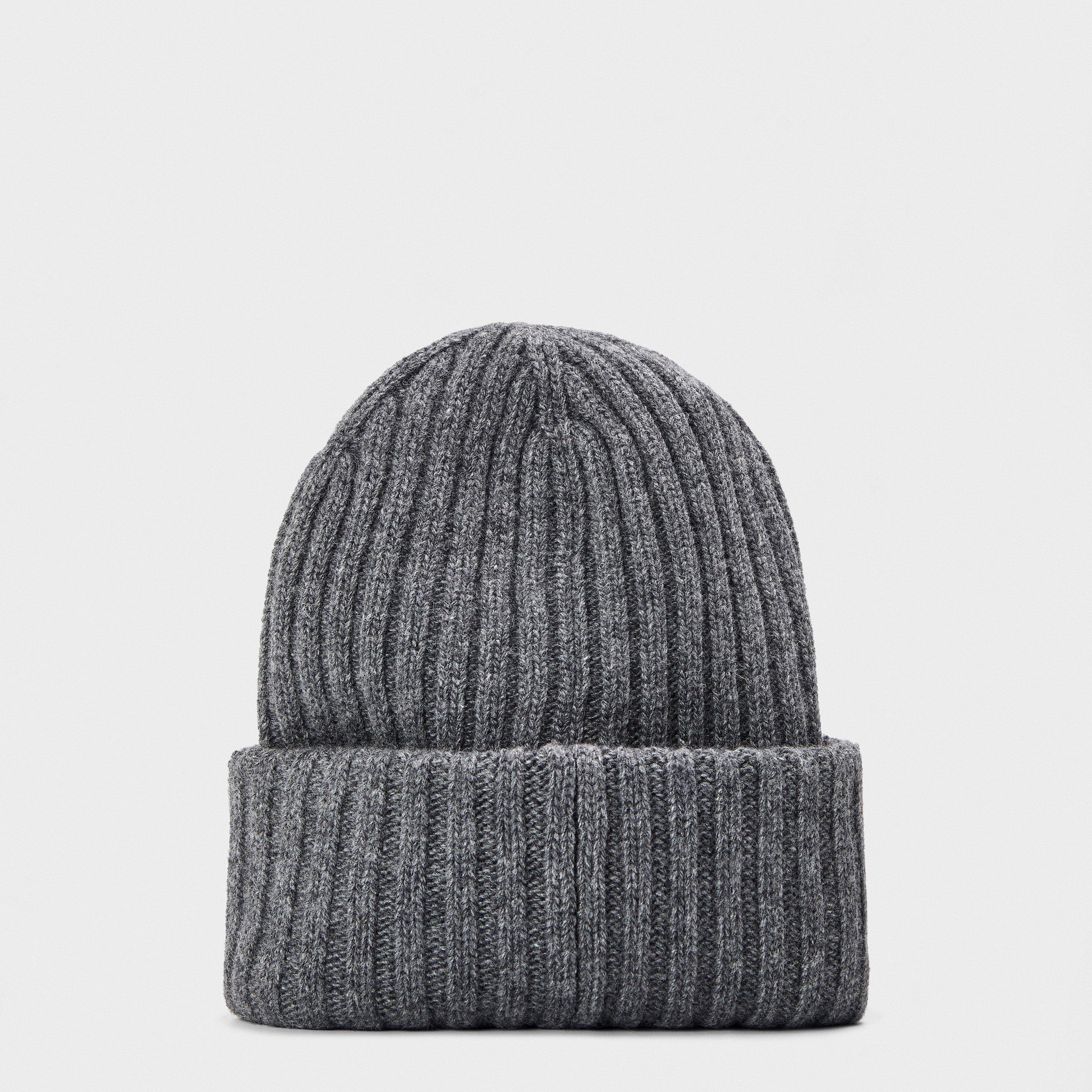 Charcoal Grey - Ganni - Women's Knitted Beanie - 2