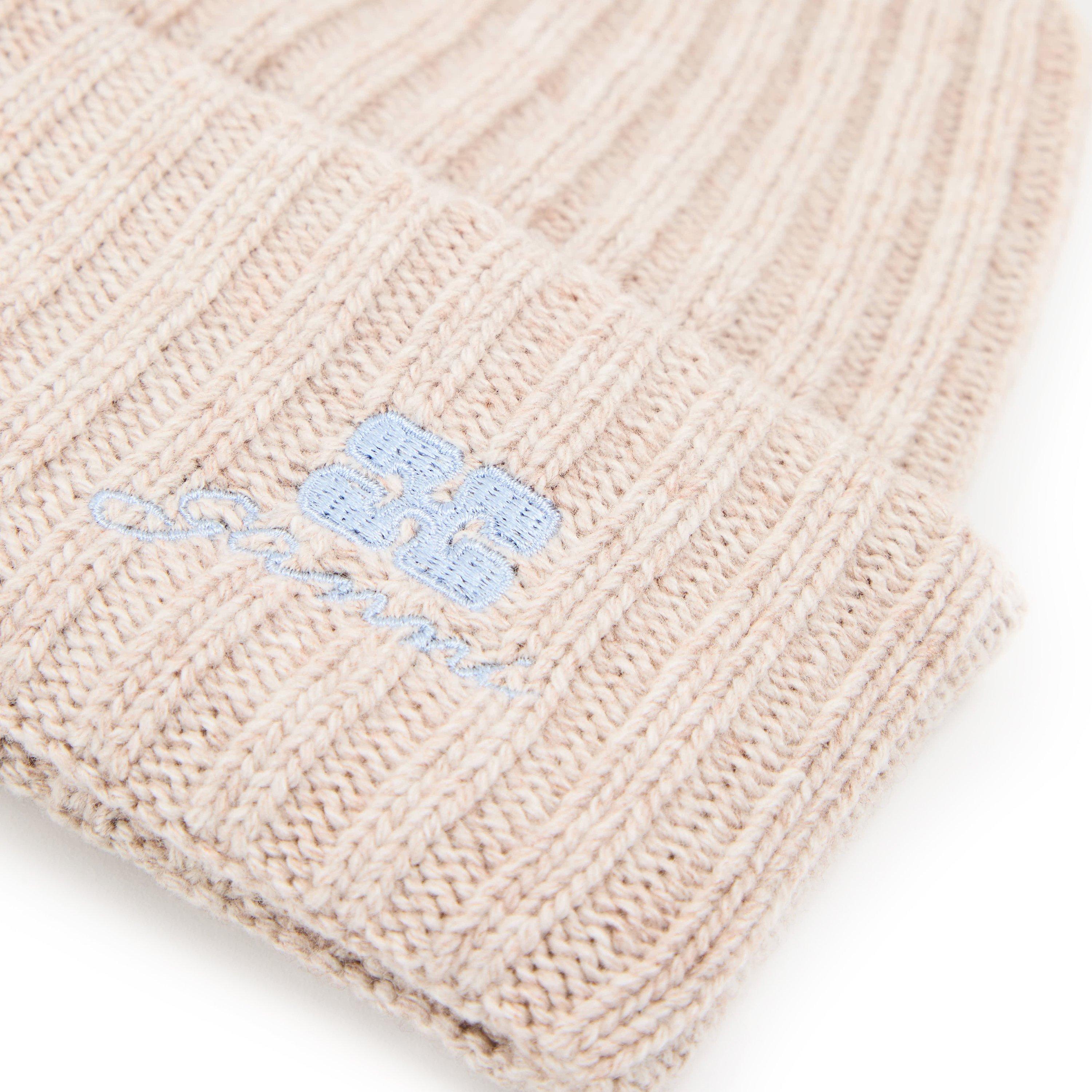 Sand - Ganni - Women's Knitted Beanie - 3