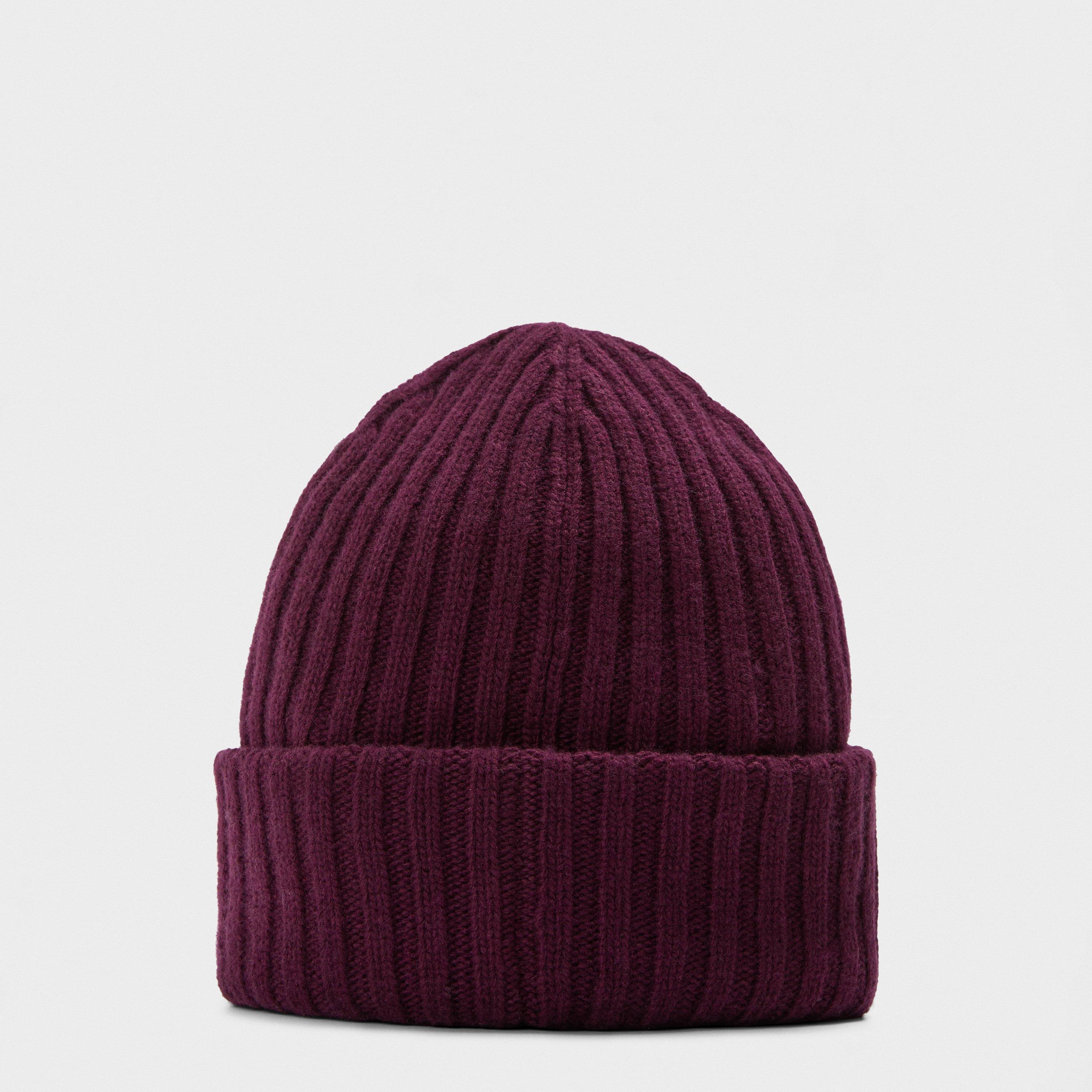 Burgundy - Ganni - Ganni Wl Knit Beanie Ld62 - 2