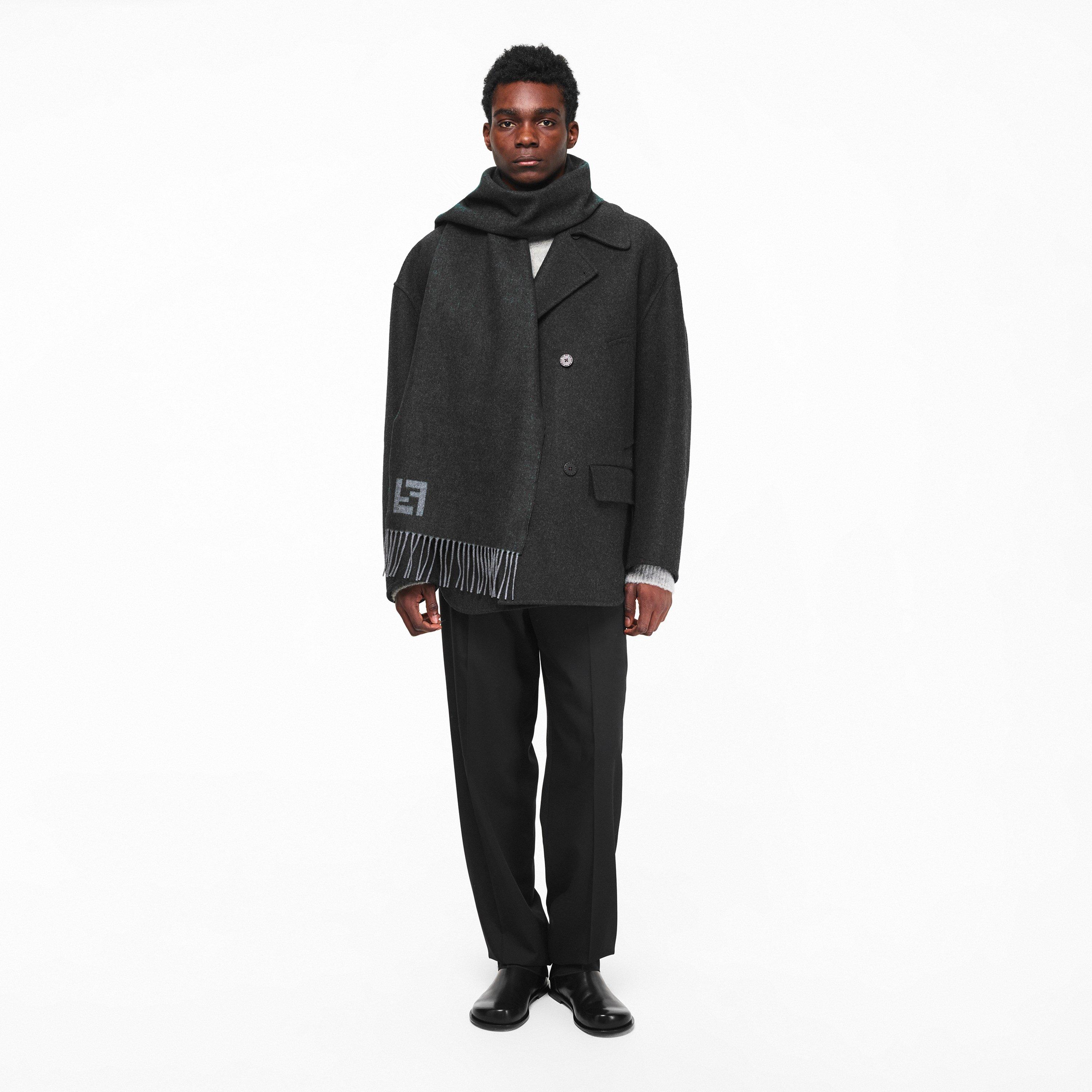 Grey - Fendi - Men's Knitted Scarf - 4