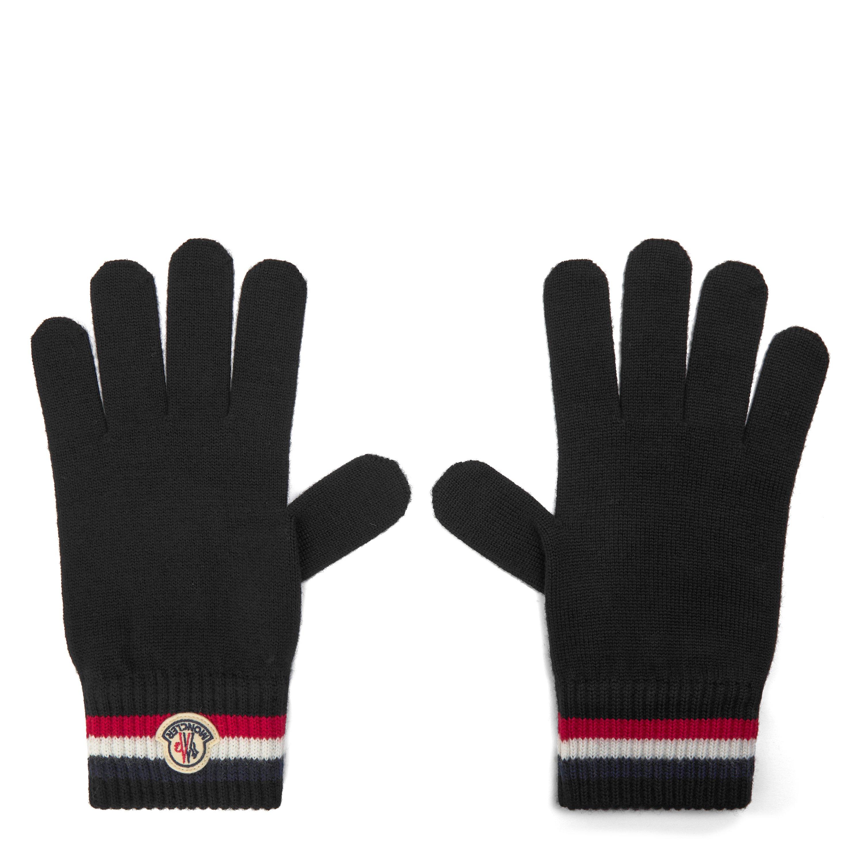 Moncler Men's Black Logo Wool Gloves Large - Mytheresa - Image 3