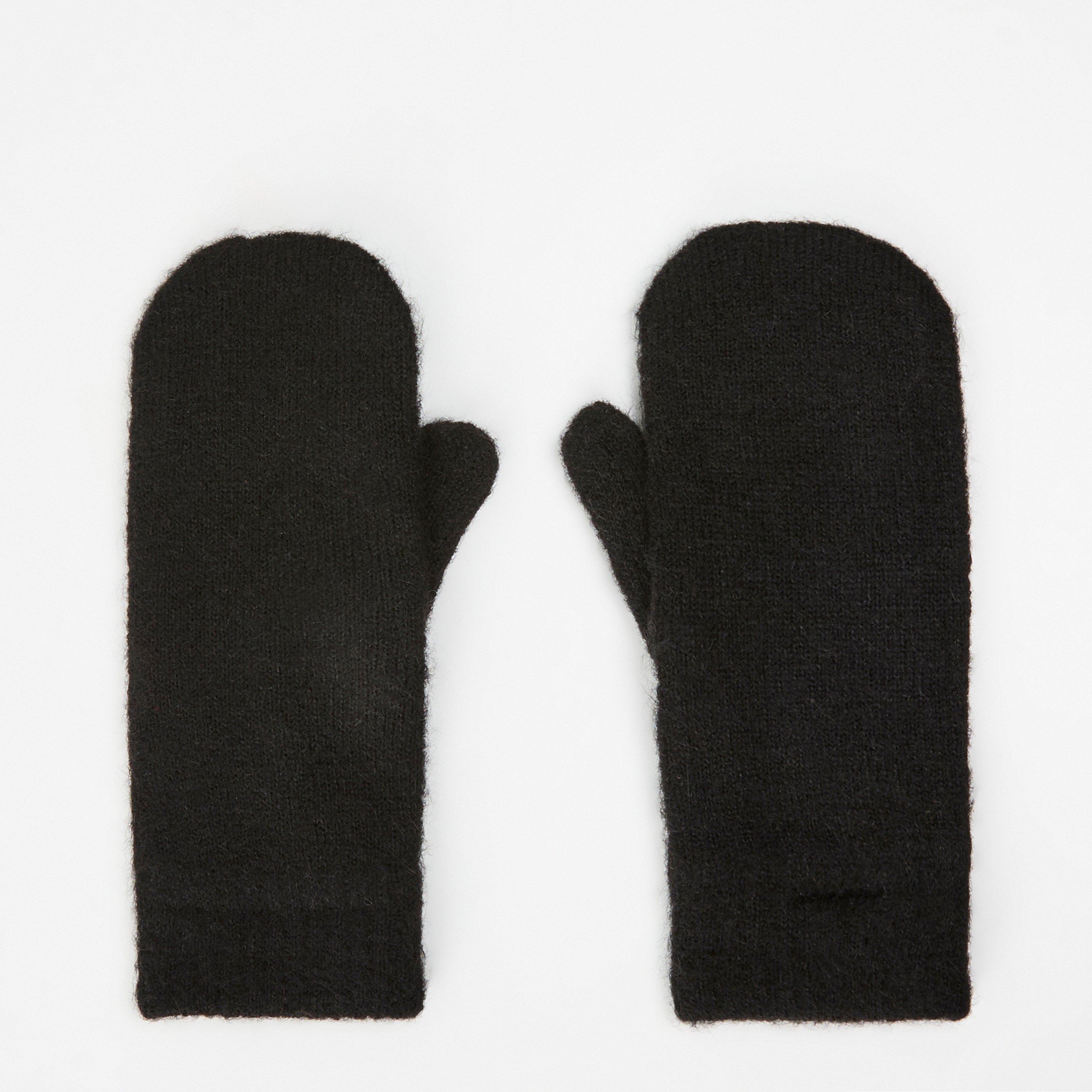 Black - Pieces - Women's Mittens - 1