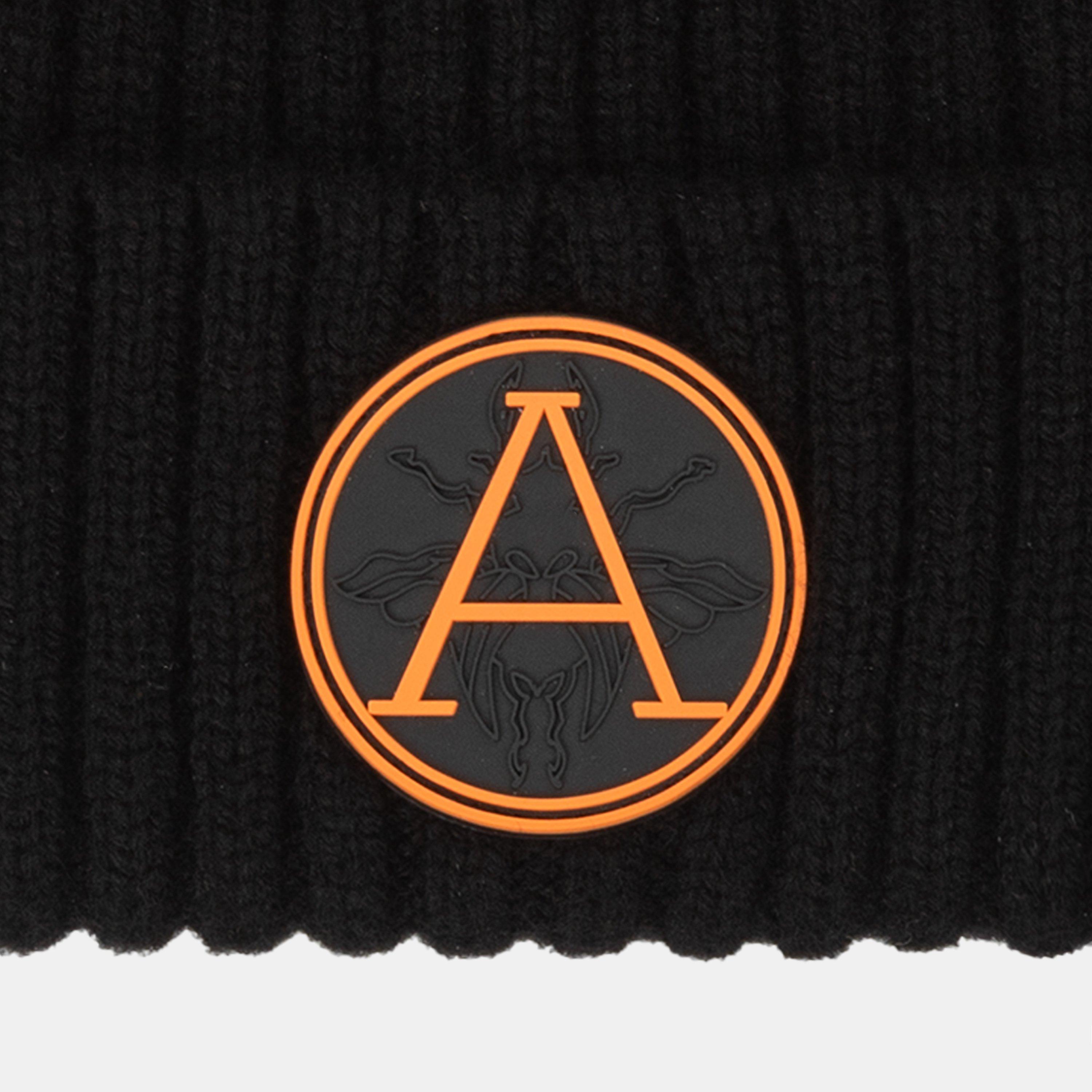 Black/Orange - Arctic Army - Women's  Bobble Hat, Cosy Ribbed Design - 6