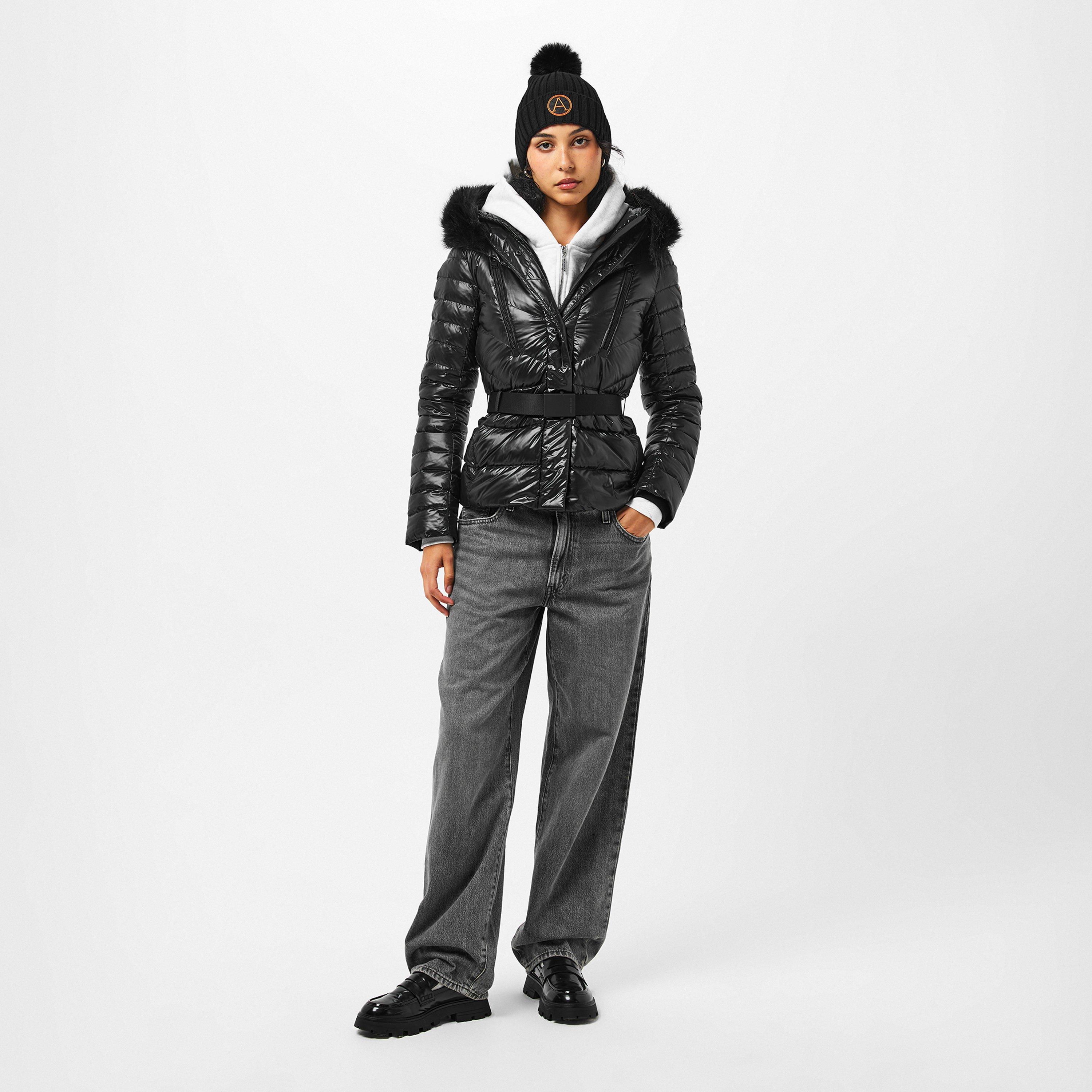 Black/Orange - Arctic Army - Women's  Bobble Hat, Cosy Ribbed Design - 7