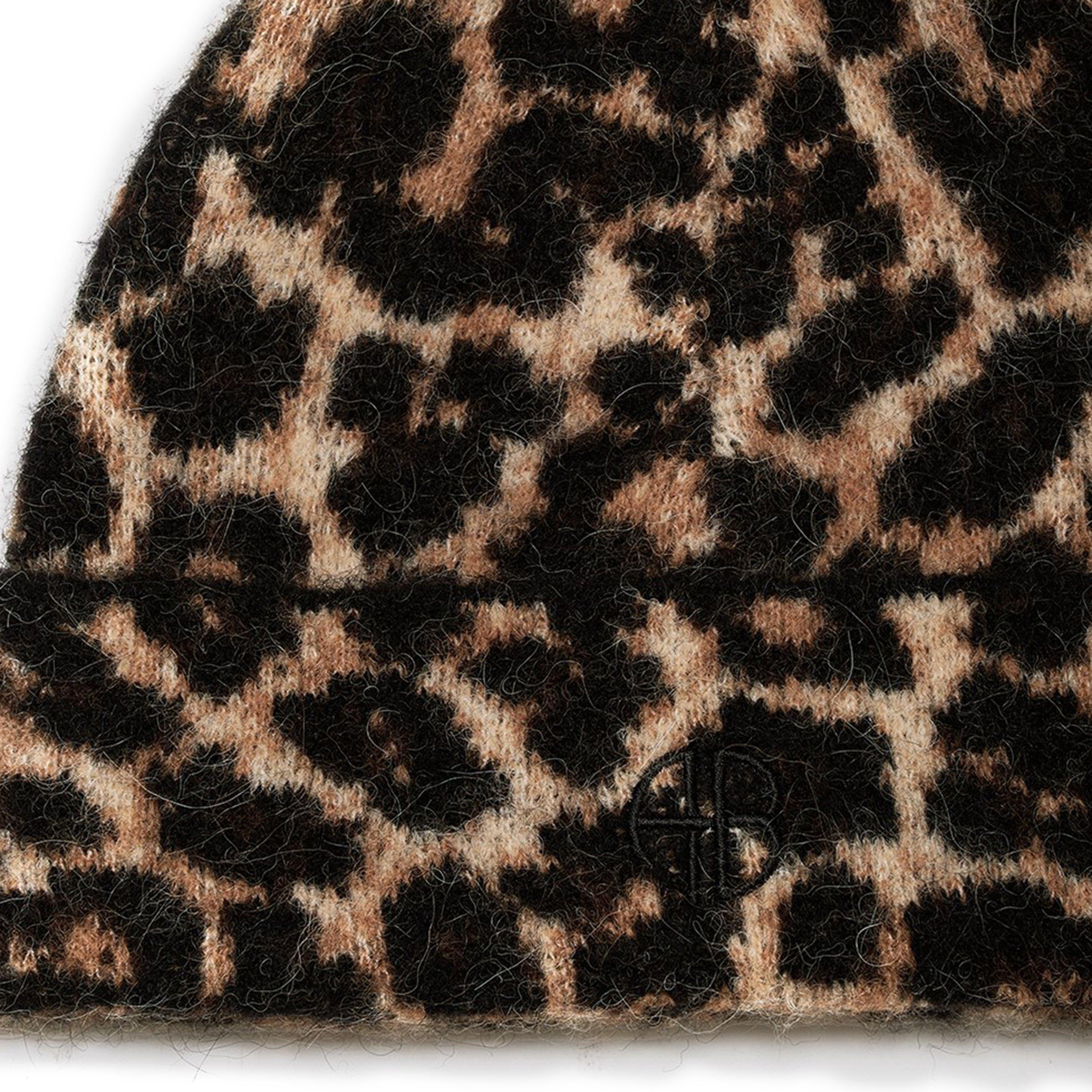 Leopard - Anine Bing - Womens Elia Beanie - 4