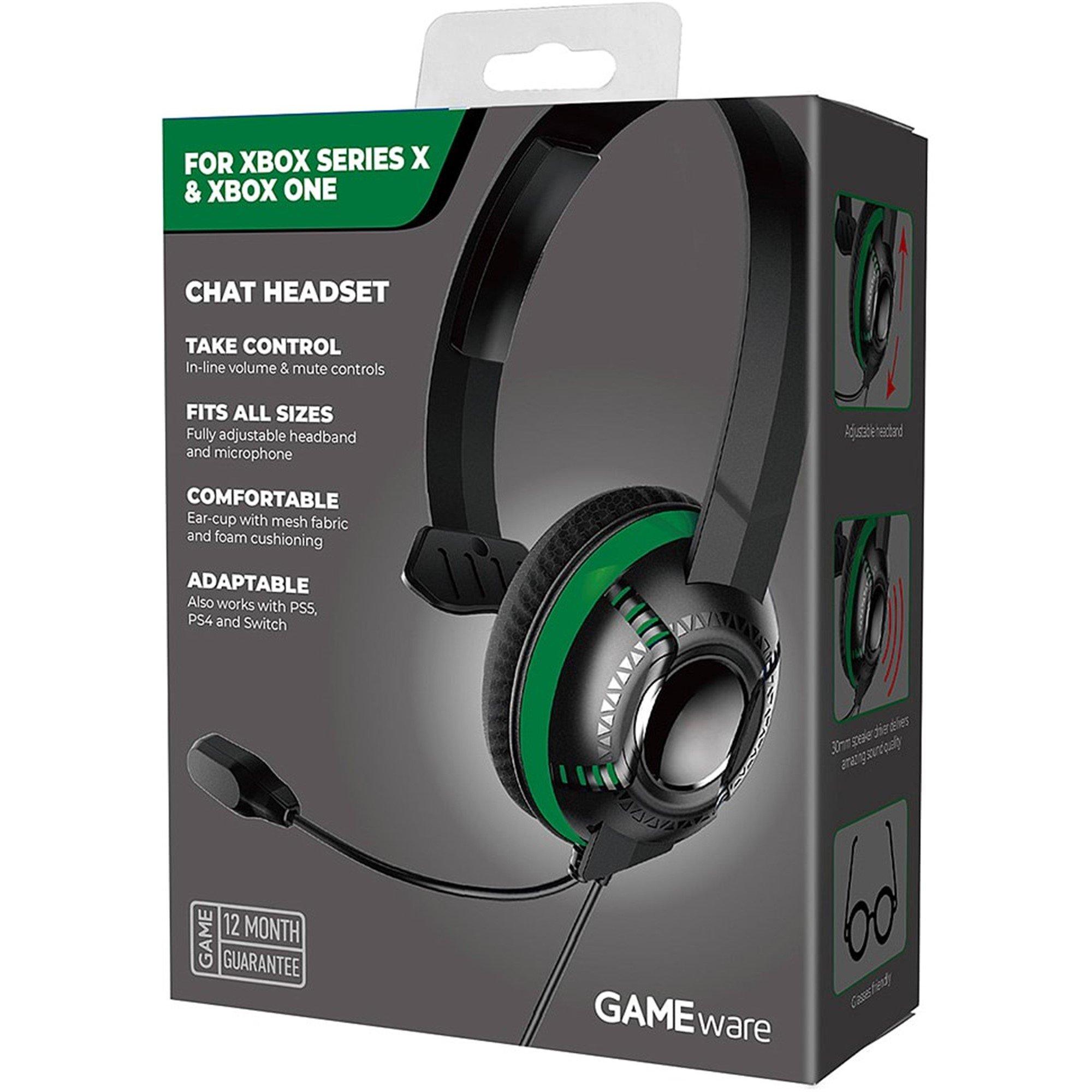 Black - GAMEware - Xbox Black Chat Headset - 5