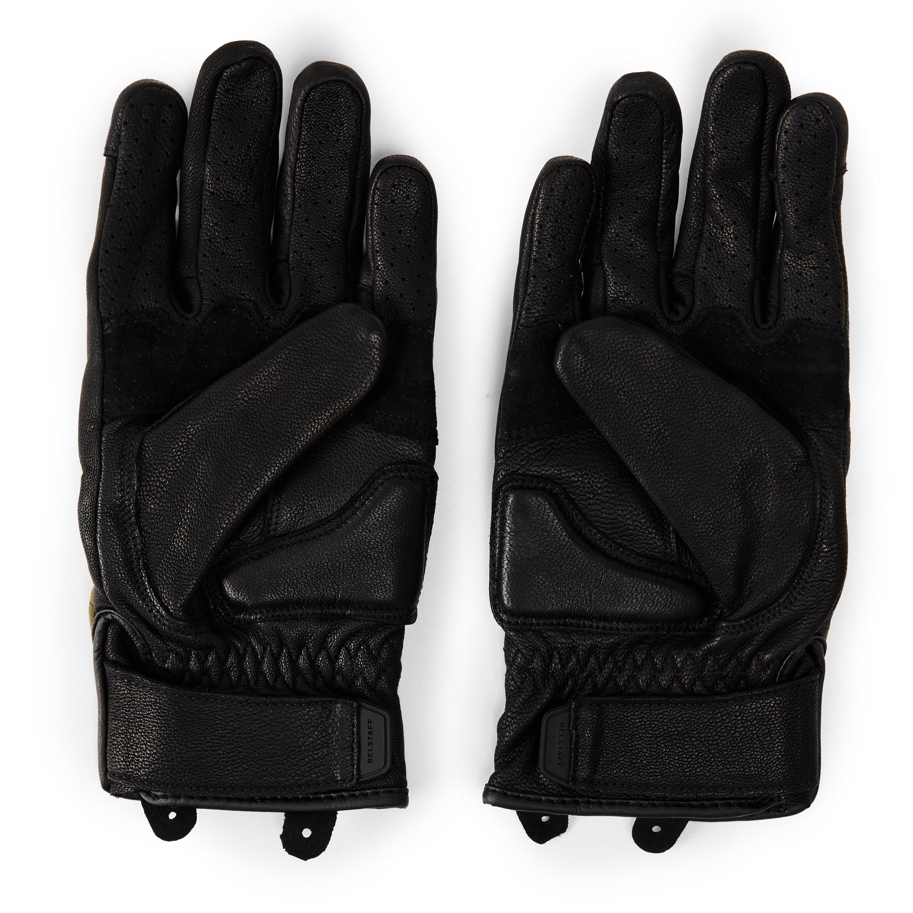 Black/Frst Grn - Belstaff - Men's Hampstead Leather Gloves - 2