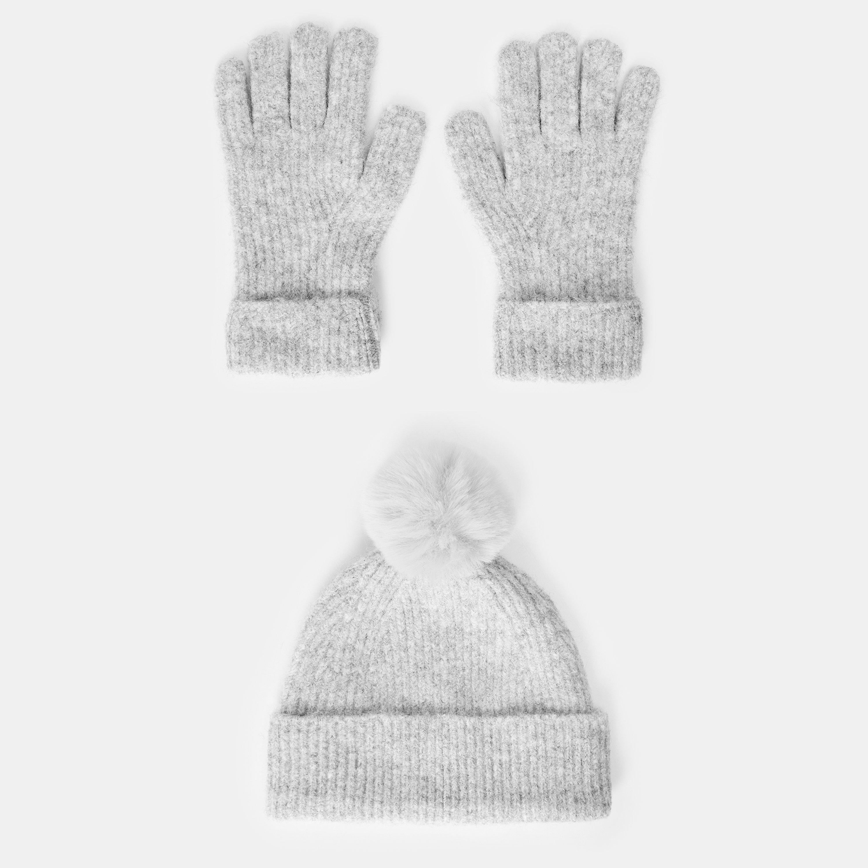 Grey - Ted Baker - Women's Knitted Hat & Glove Novelty Gift Set - 2