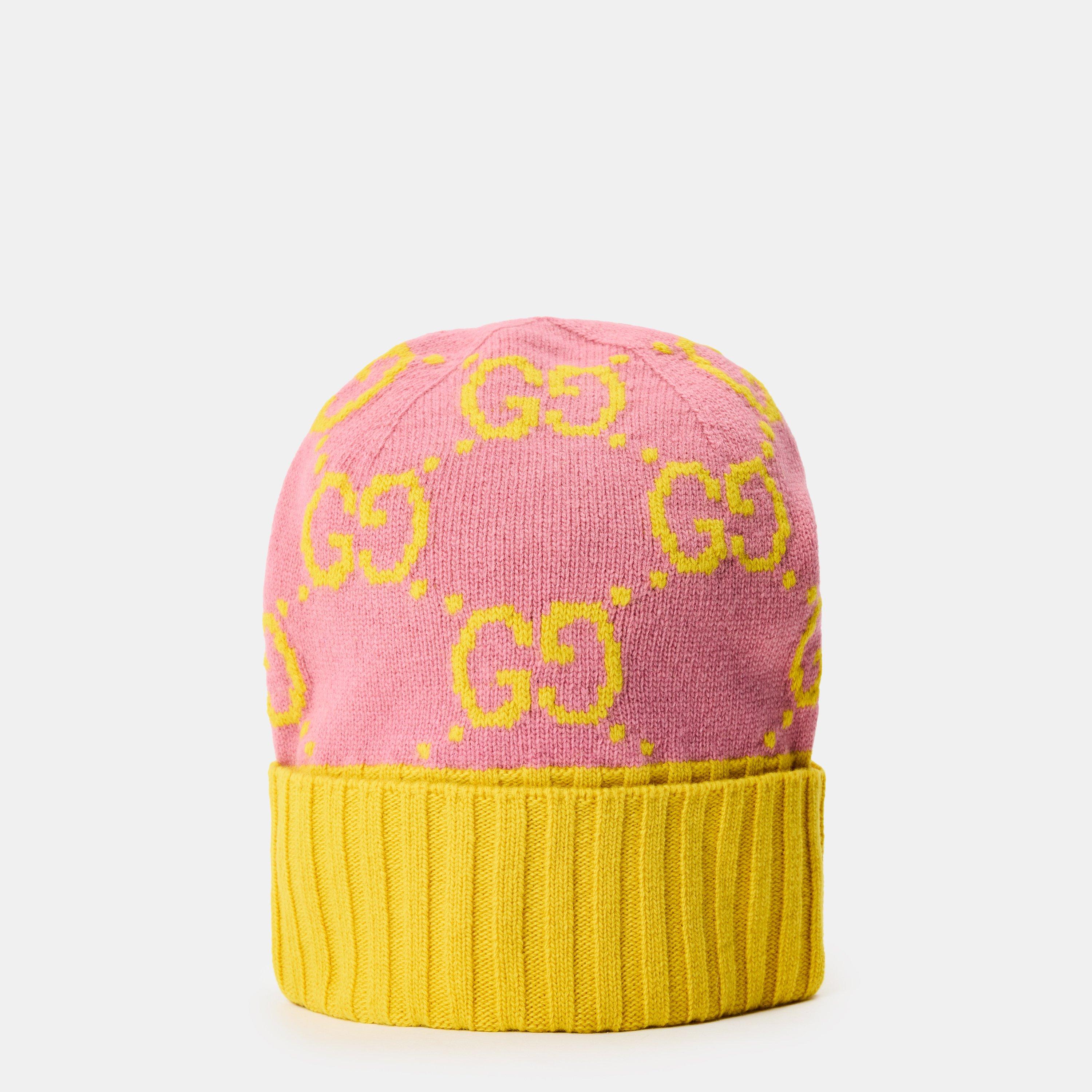 Pink/Yellow - Gucci - Women's Knitted Beanie - 2