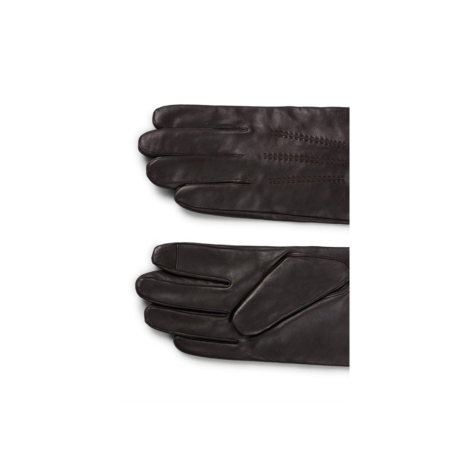 Brown - Boss - Men's Hainz Me Leather Gloves - 2