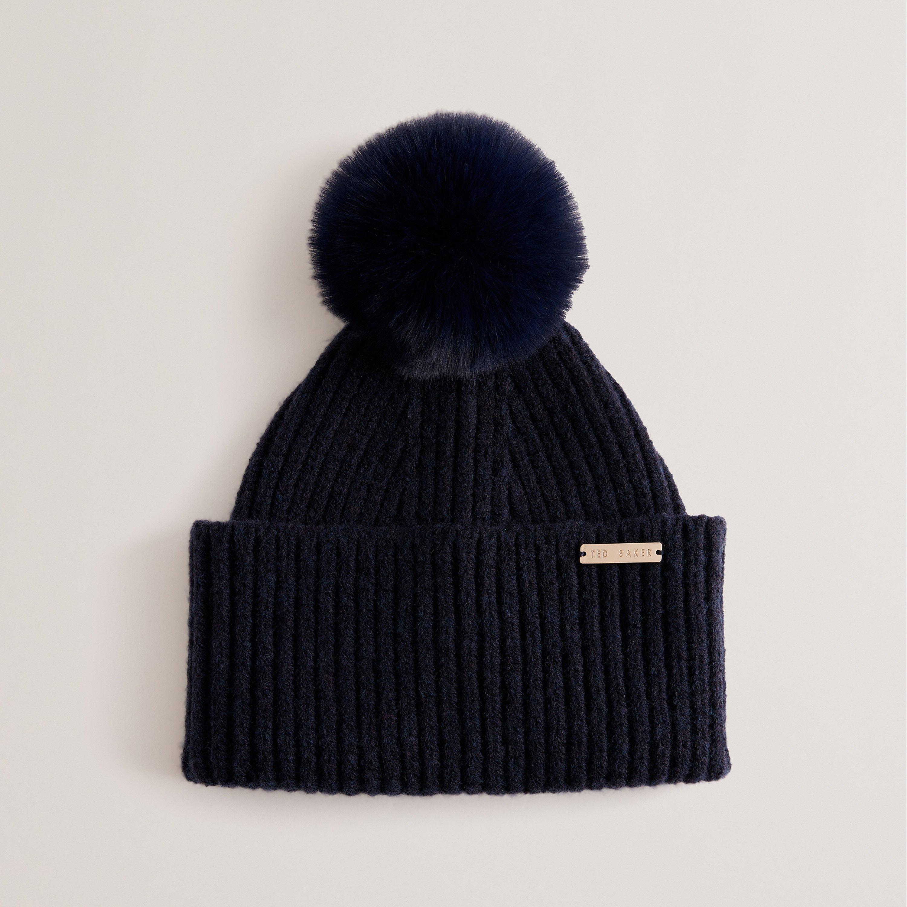 Ted Baker Women's Knitted Bobble Hat - Navy