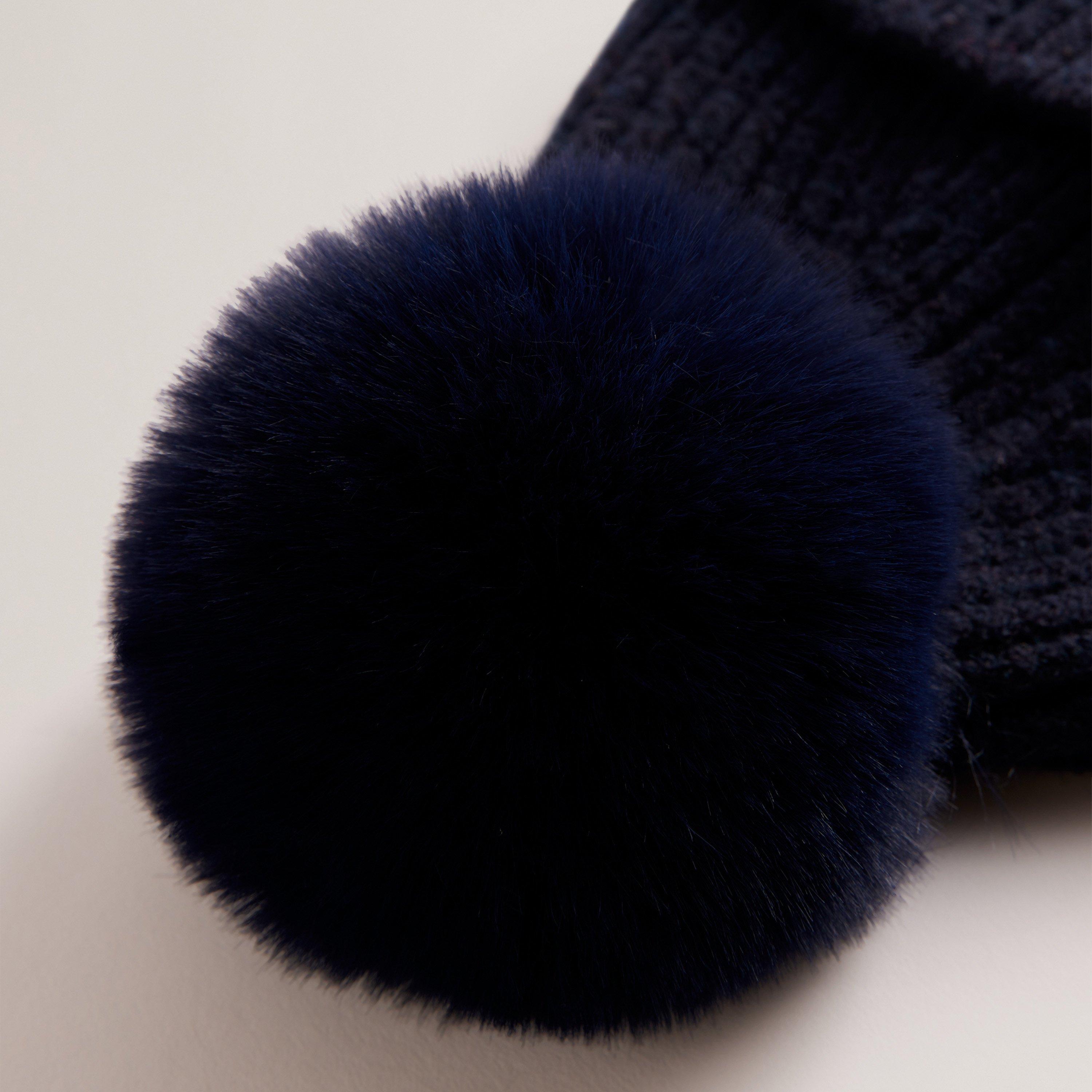 Navy - Ted Baker - Women's Knitted Bobble Hat - 2