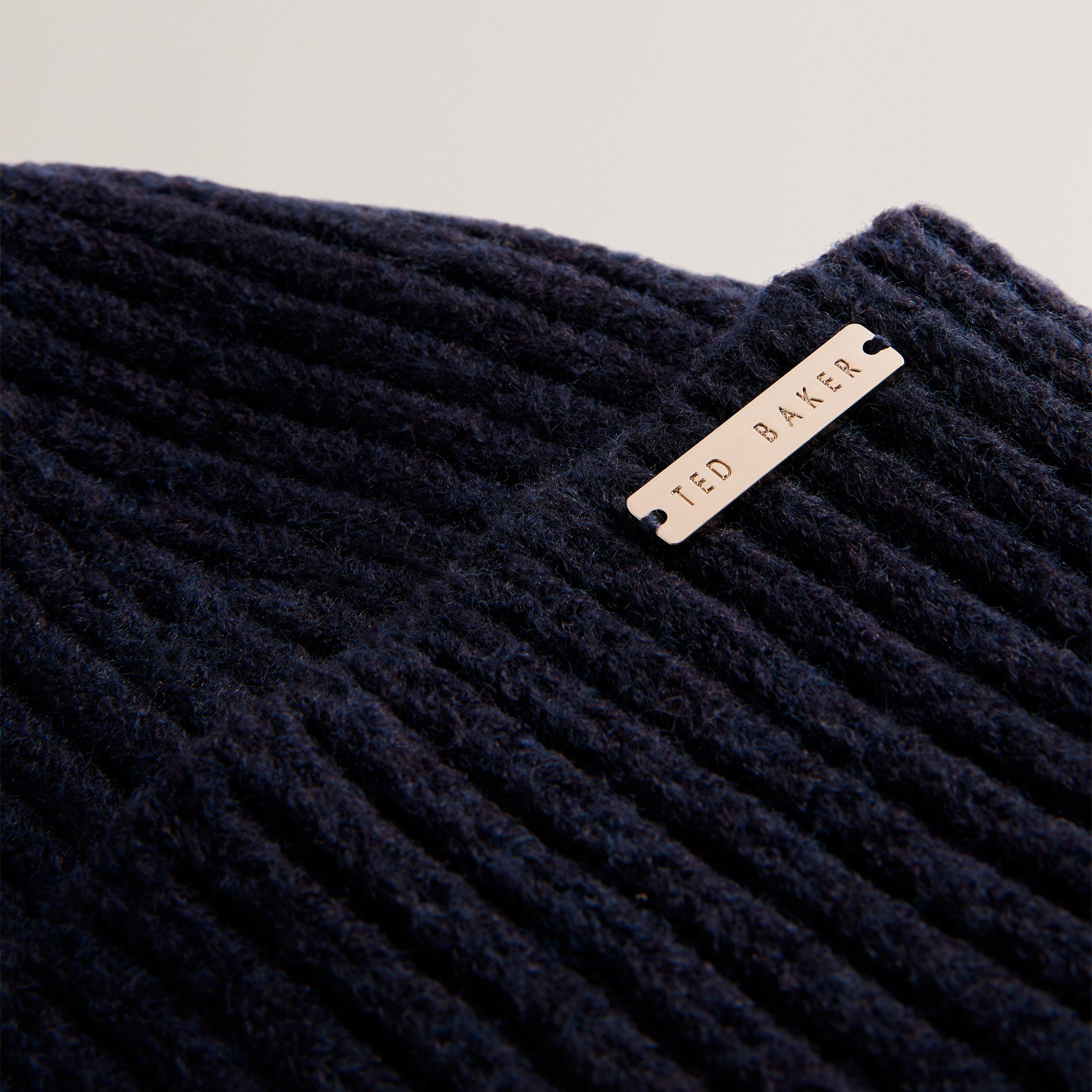 Navy - Ted Baker - Women's Knitted Bobble Hat - 3