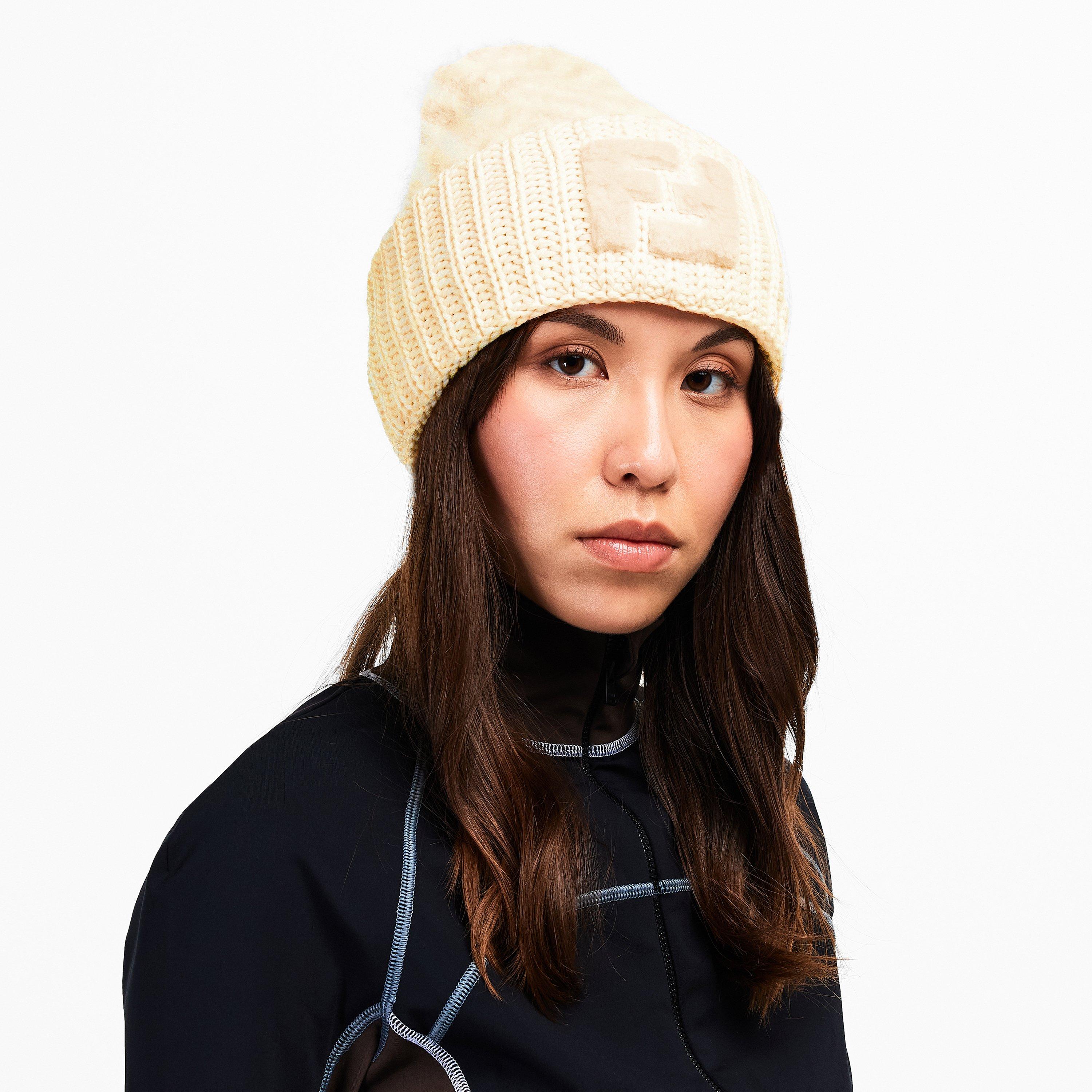Avorio - Fendi - Brown Chevron alpaca hat - 3