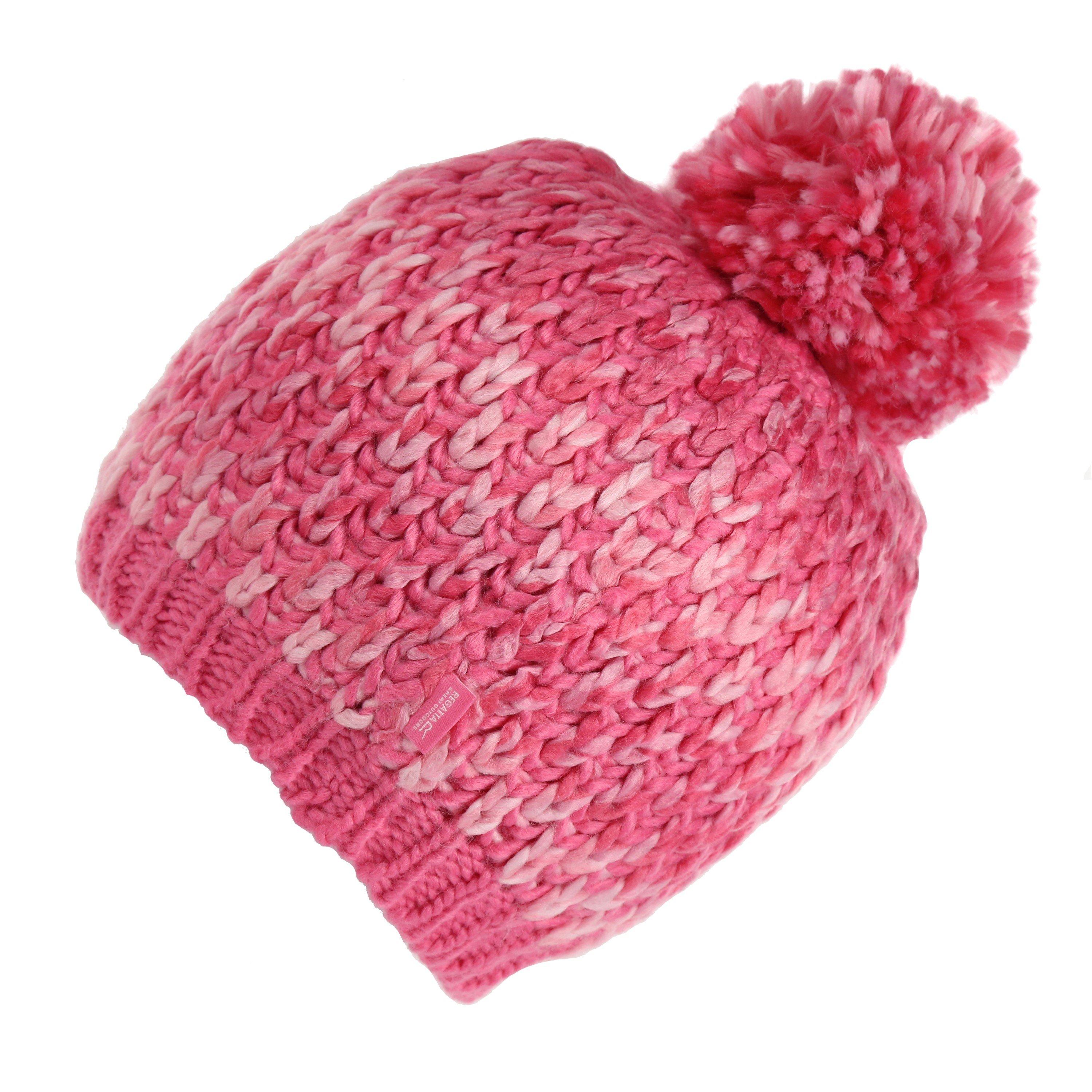Regatta  Kids Bitsiehatv Bobble Hat - Pretty Pink - 11-13yrs