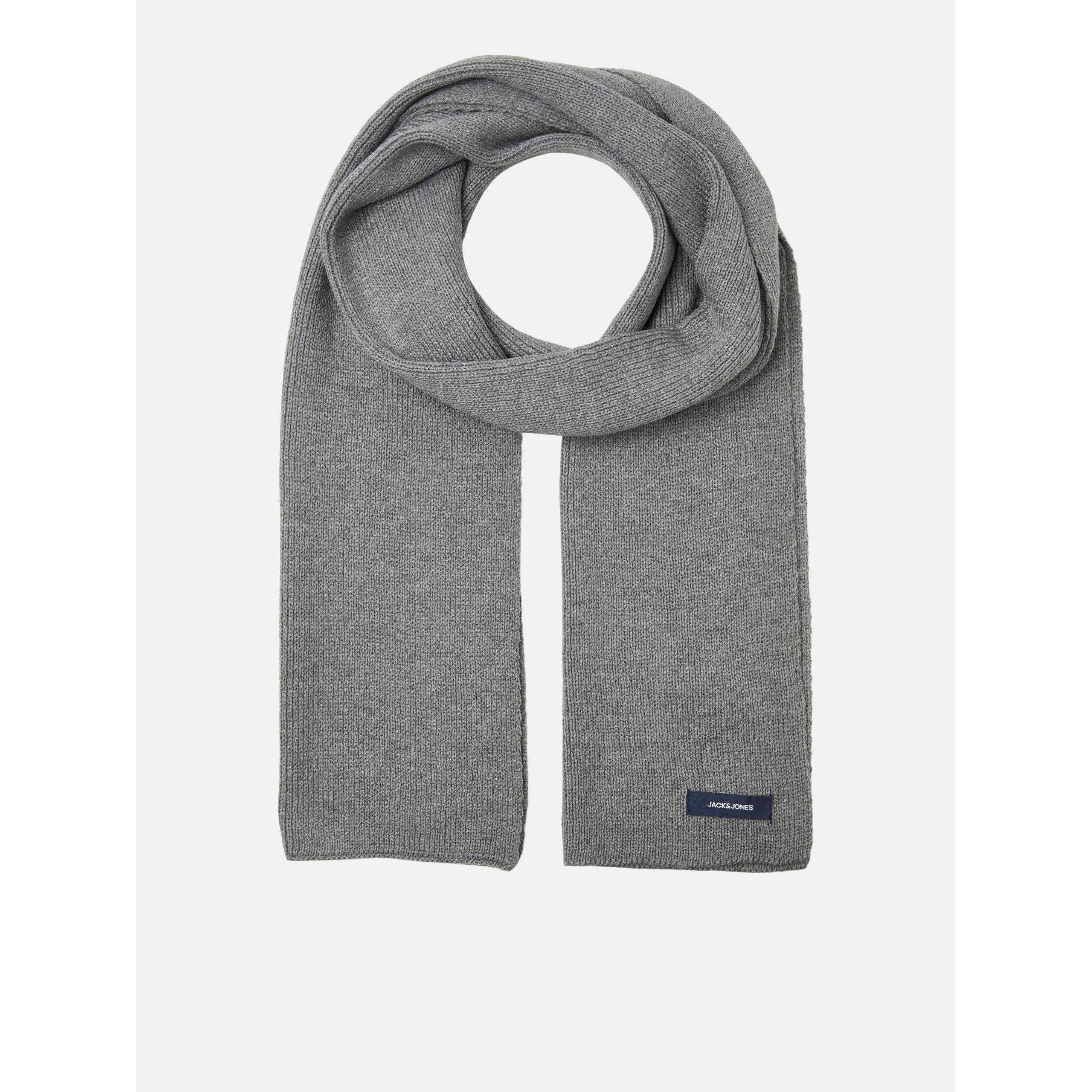 Jack and Jones DNA Cotton Scarf Mens - Grey Melange