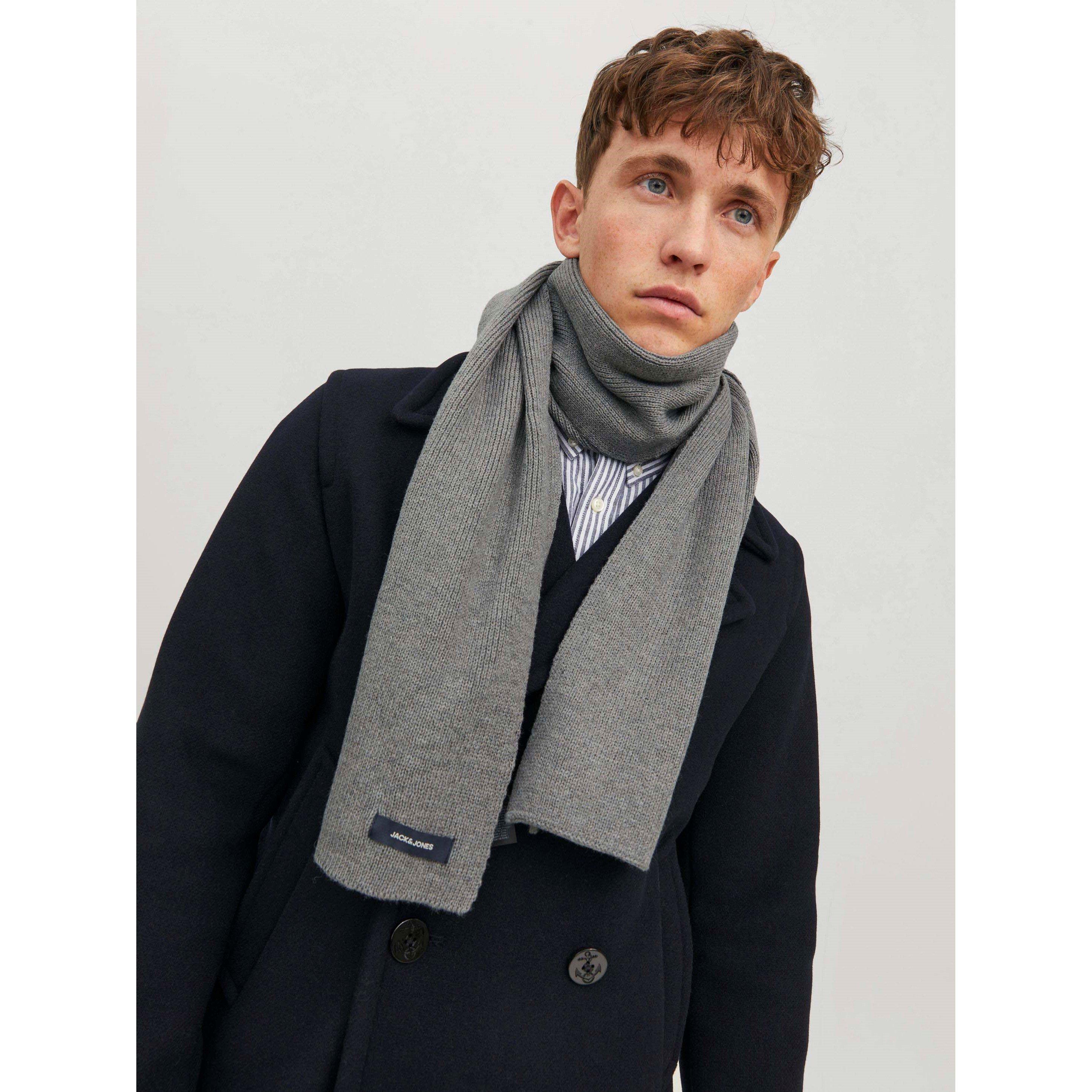 Grey Melange - Jack and Jones - DNA Cotton Scarf Mens - 3