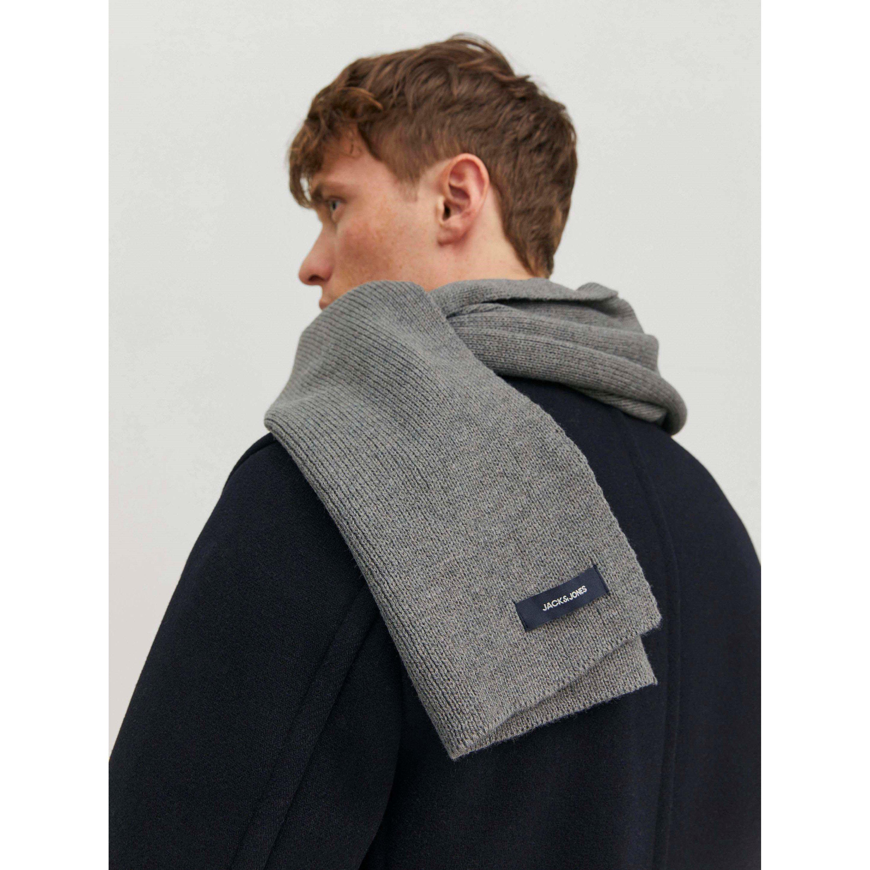 Grey Melange - Jack and Jones - DNA Cotton Scarf Mens - 4