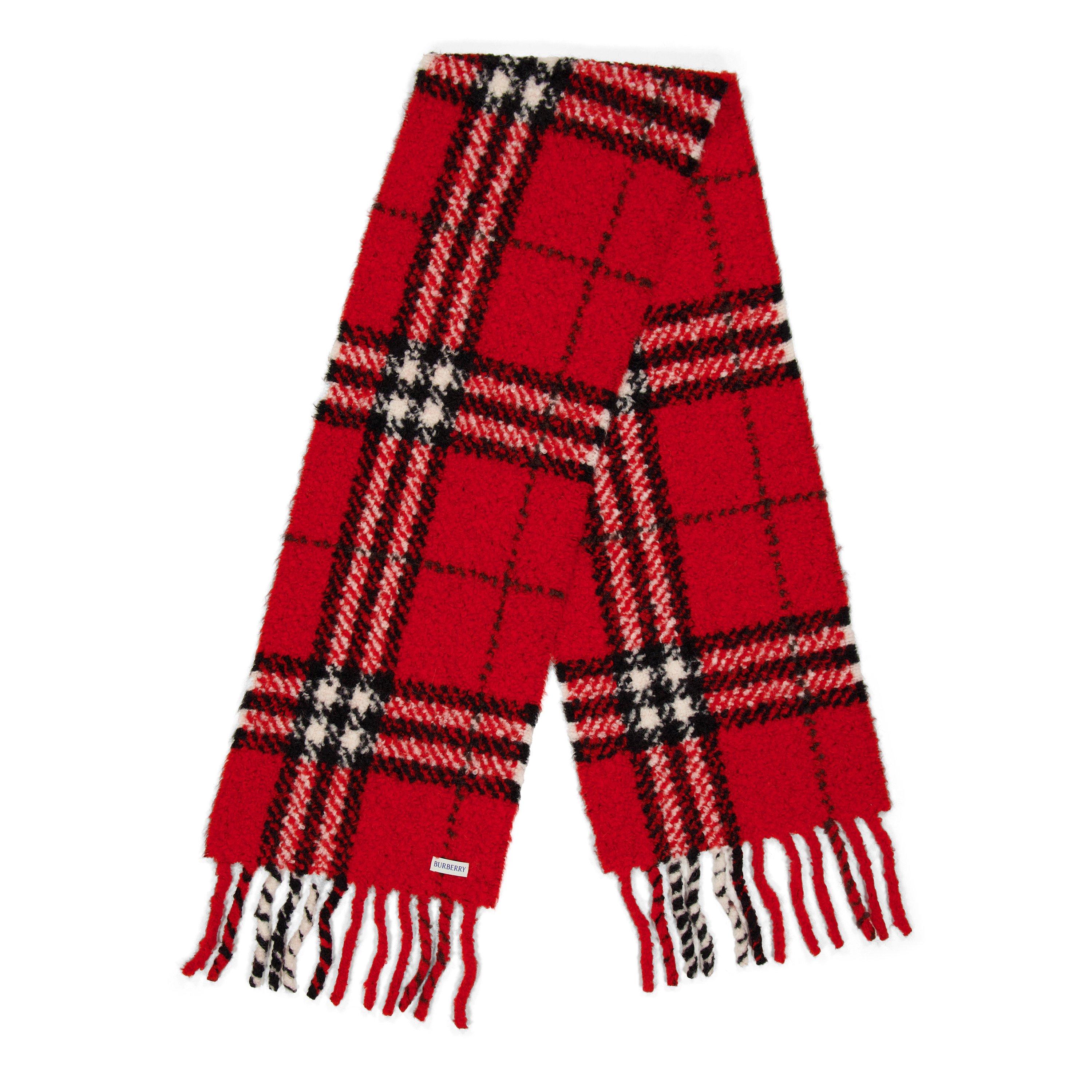 Red - Burberry - Burb Boucle Scarf - 1