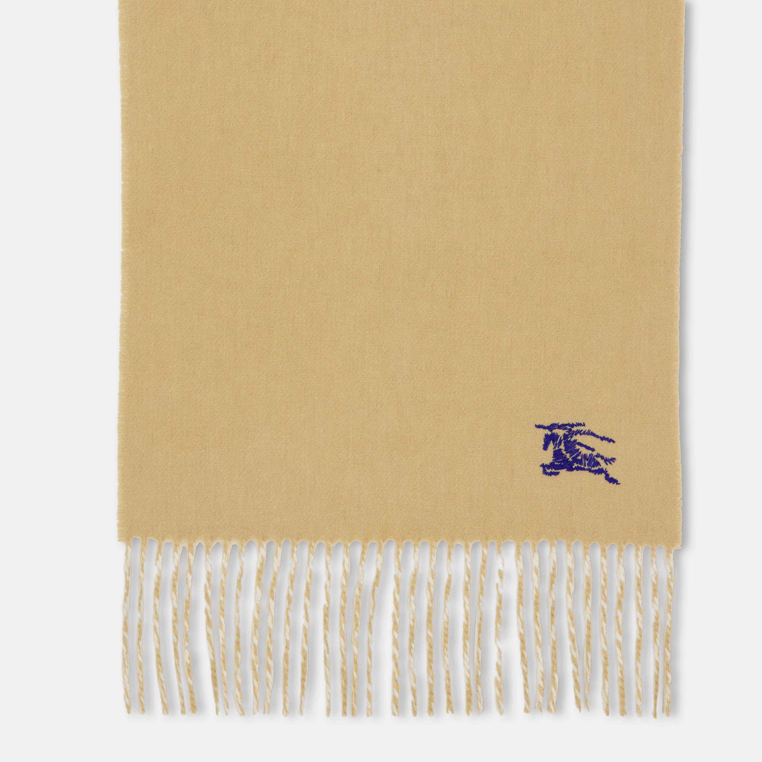 Sand/Neutral - Burberry - Burb Knight Solid Knitted Scarf - 3