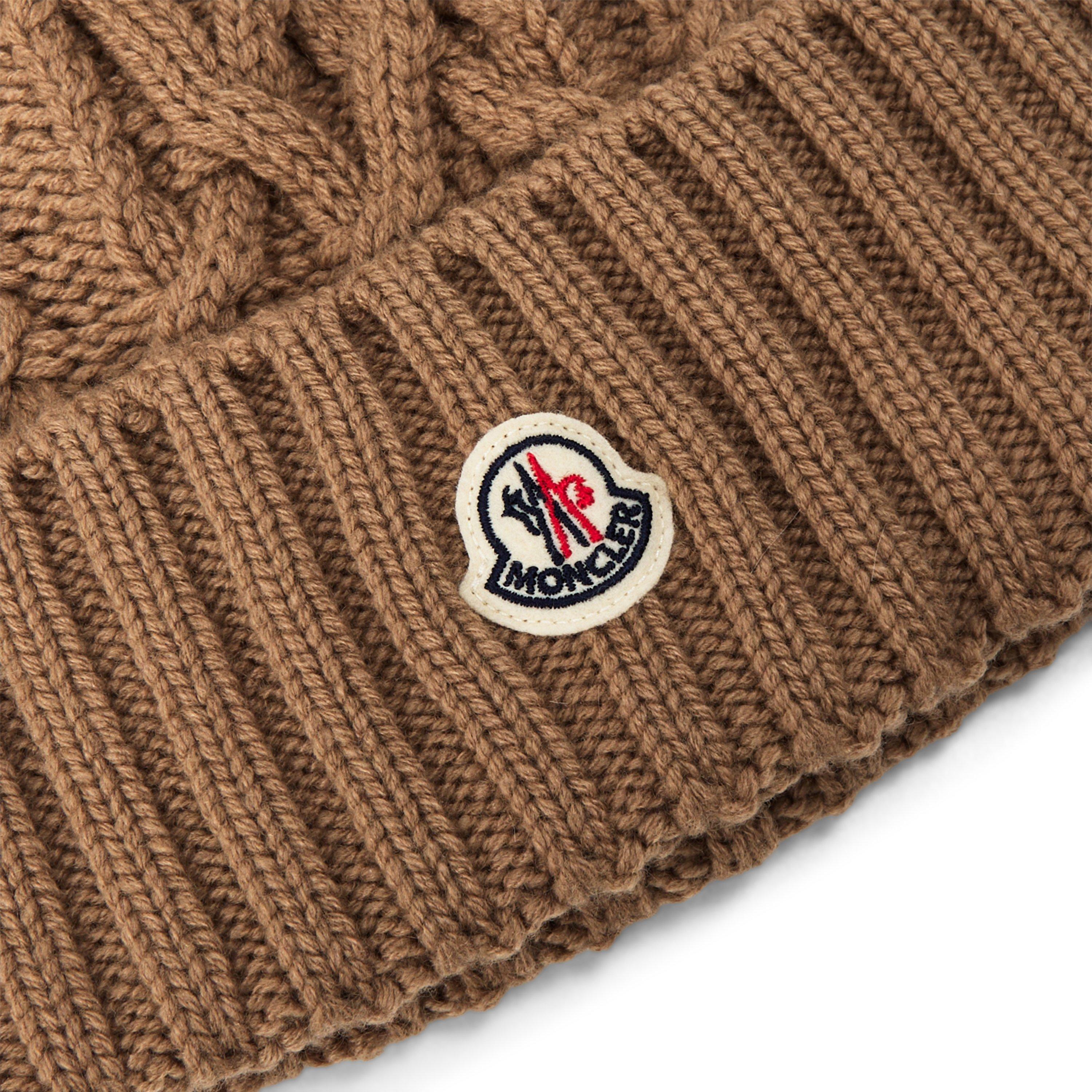 Khaki 235 - Moncler - Women's Wool Bobble Hat - 3
