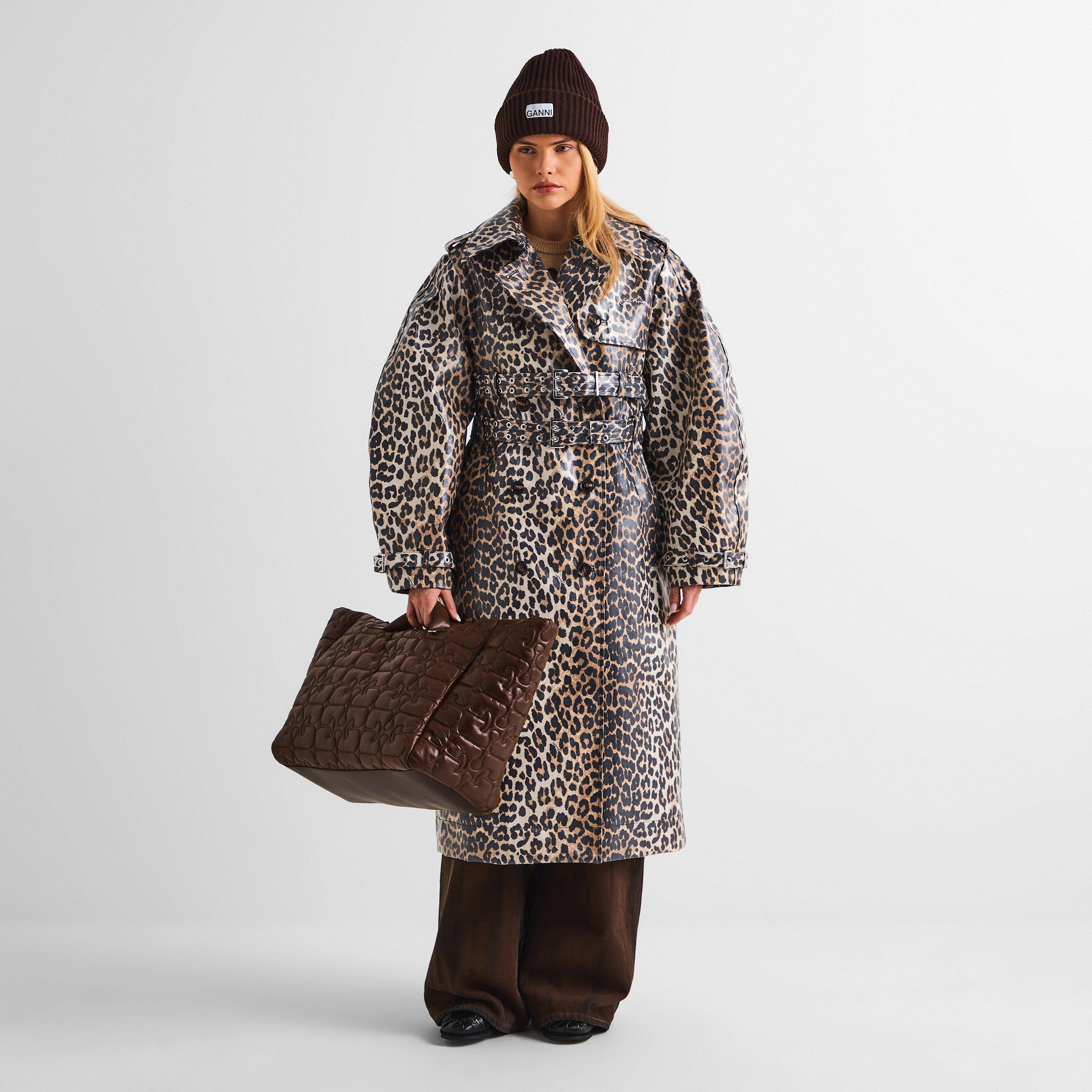 Chocolate Plum - Ganni - Womens Structured Rib Wool Beanie - 5