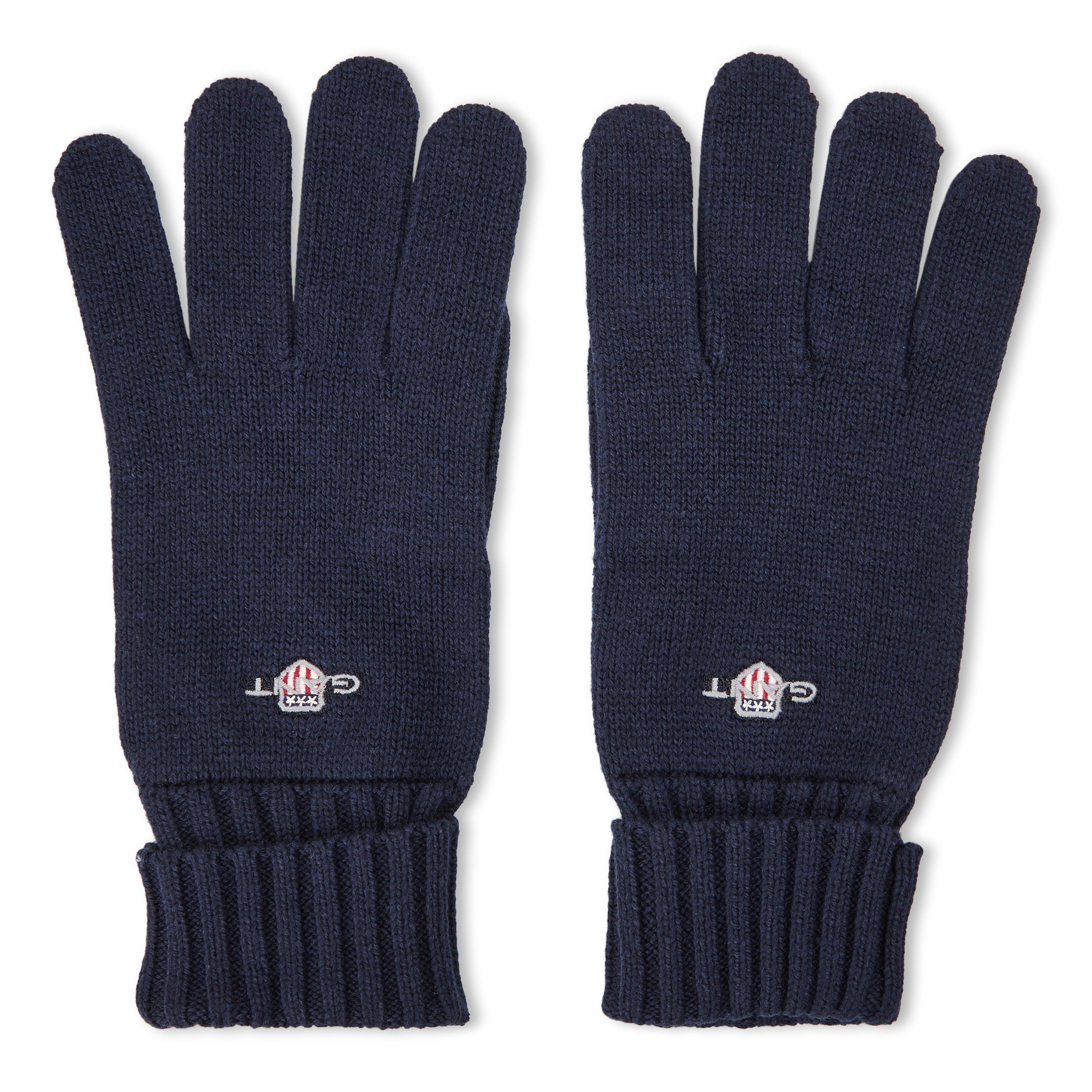 Gant Cttnknit Gloves Sn64 Blue - Image 3