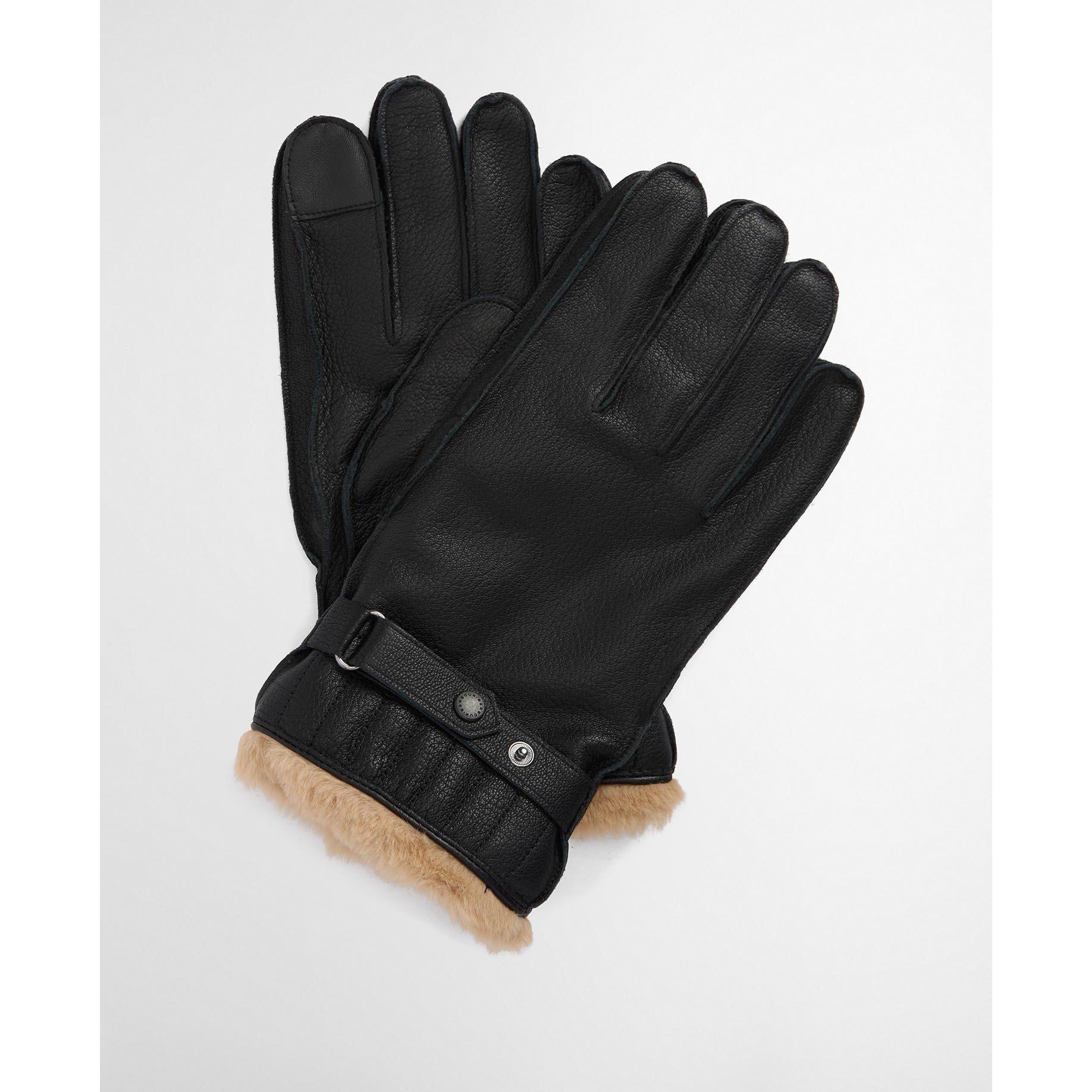 Barbour Leather Utility Gloves In Black
