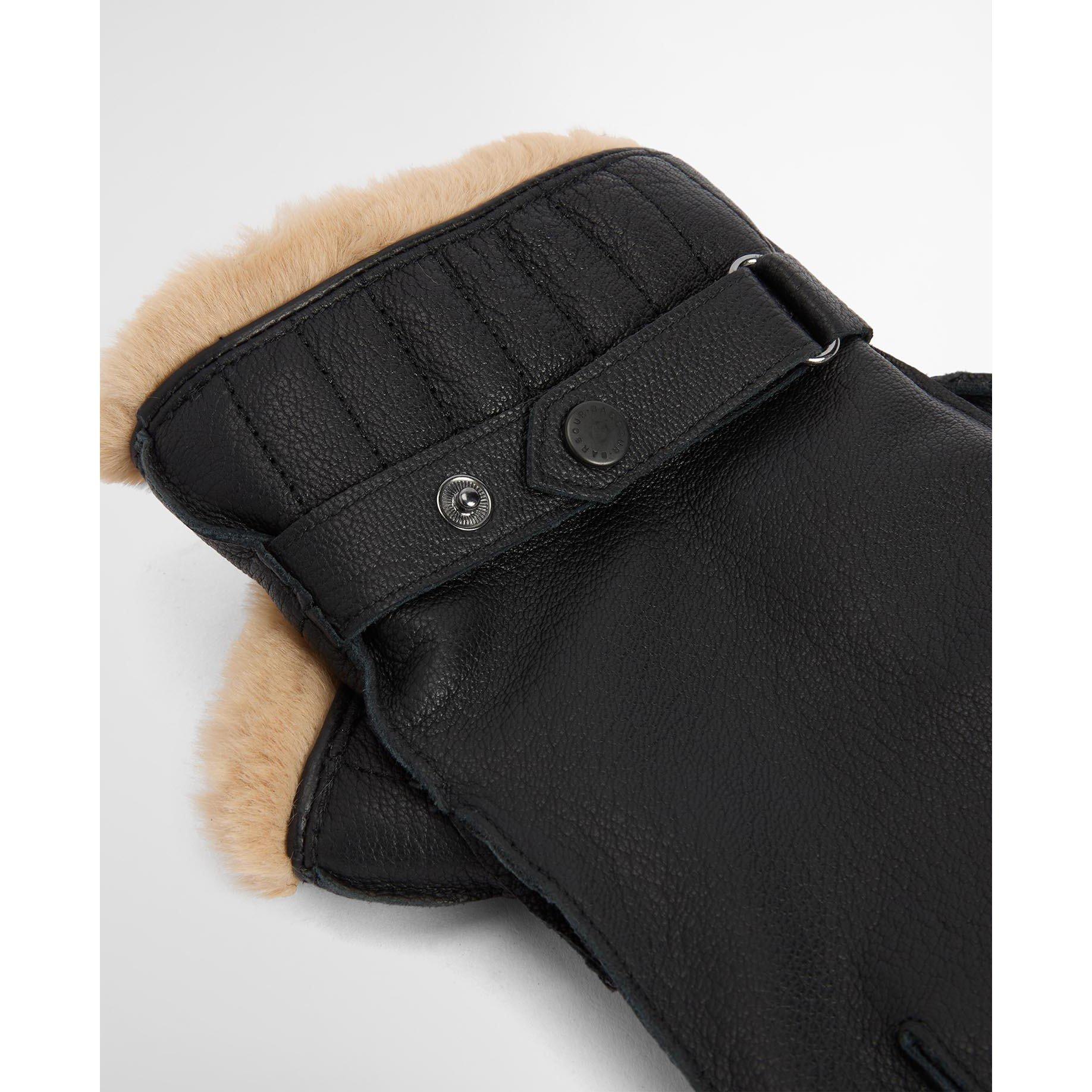 Black - Barbour - Leather Utility Gloves - 4