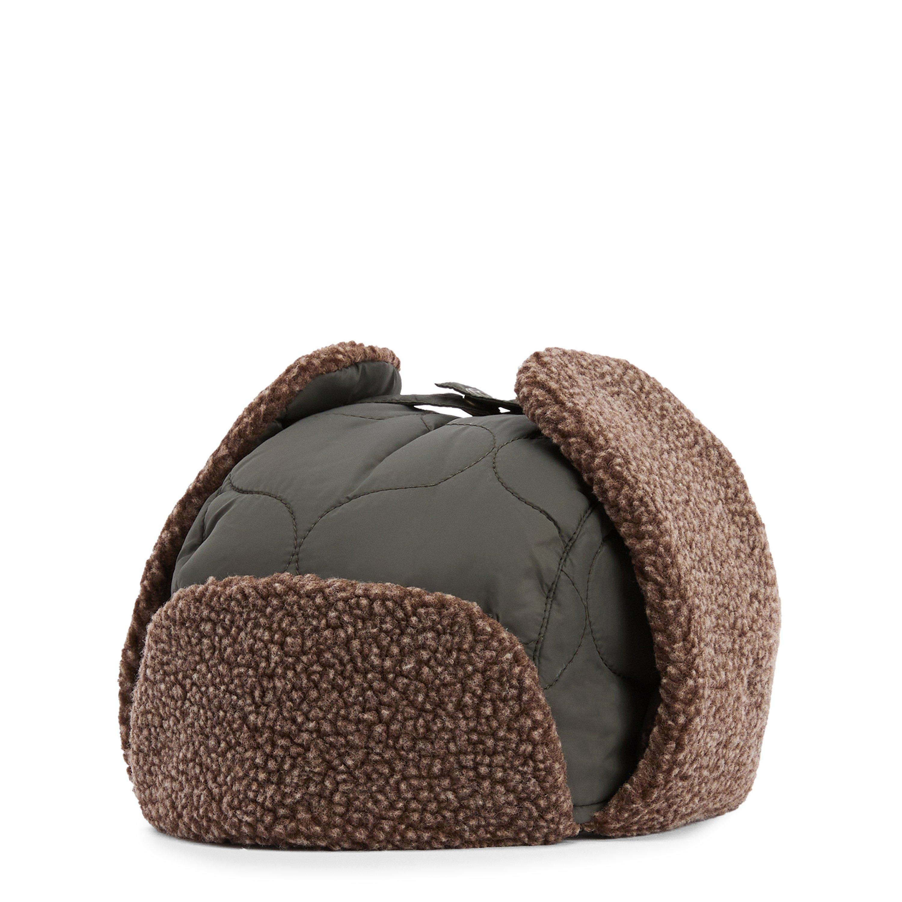 BARBOUR バブアー SANDBAY QUILTED TRAPPER Barbour Sandbay Quilted Trapper Hat Black - The Hat Company
