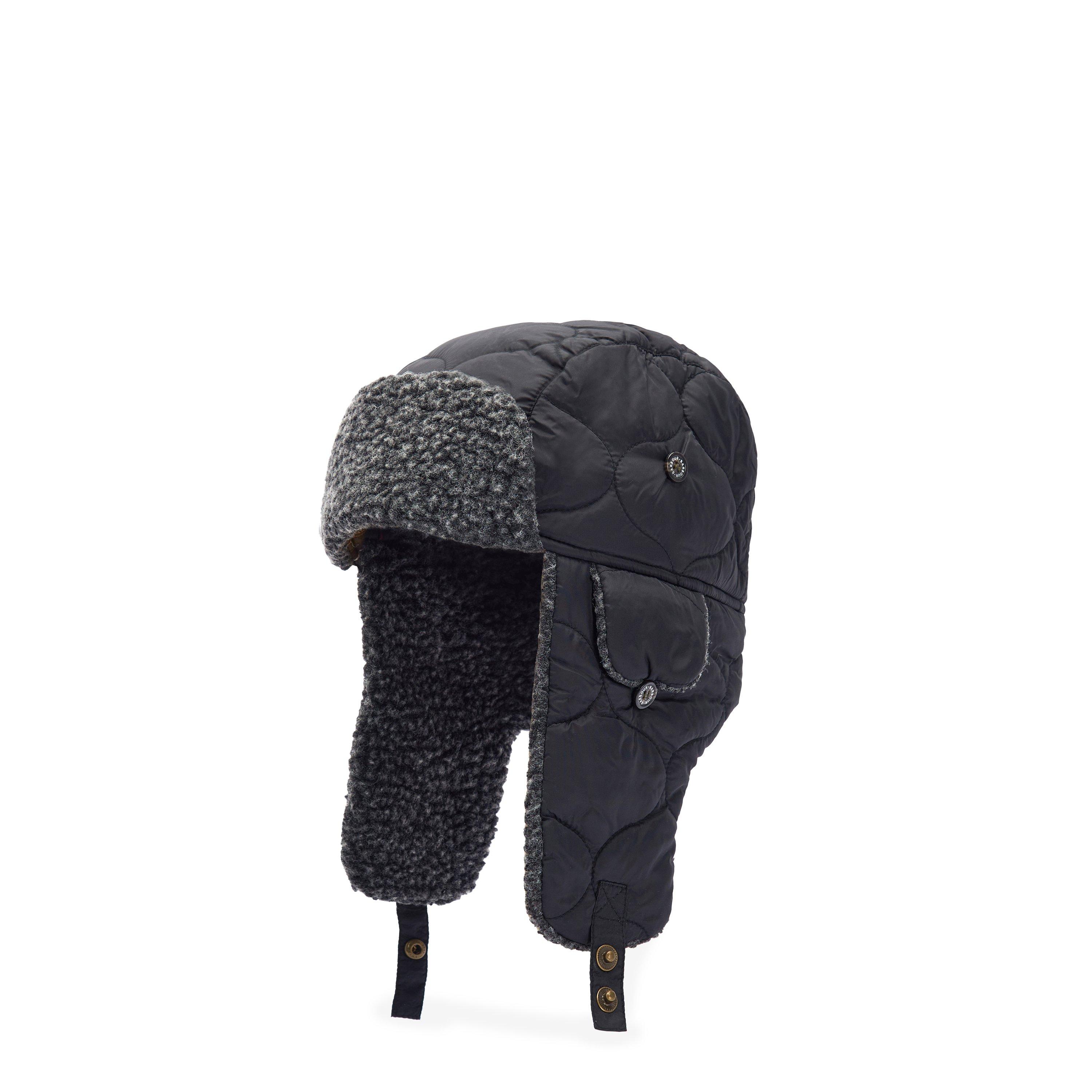 Black - Barbour - Sandbay Quilted Trapper Hat - 1
