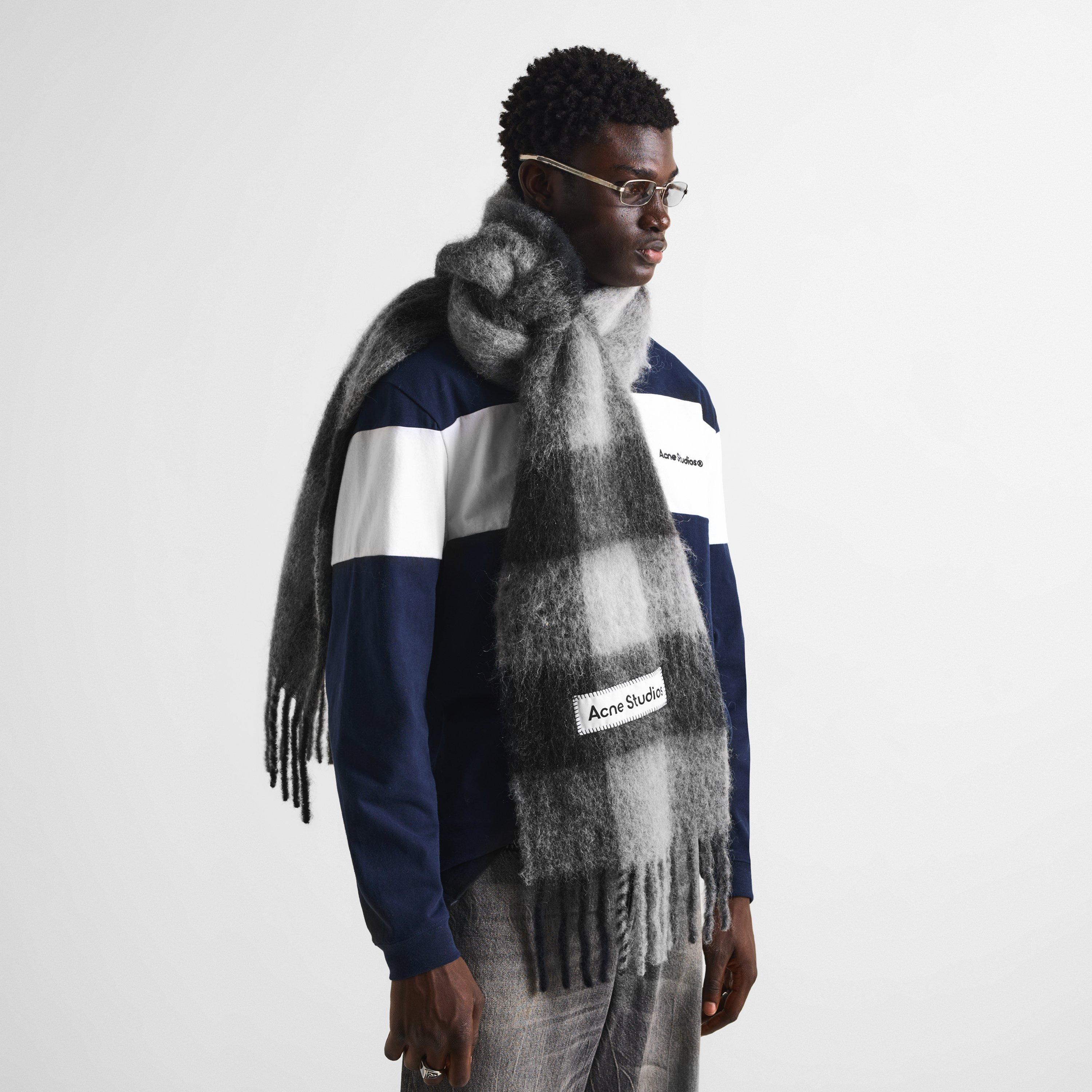 Black/Grey - Acne Studios - Acne Vally Scarf Sn64 - 2