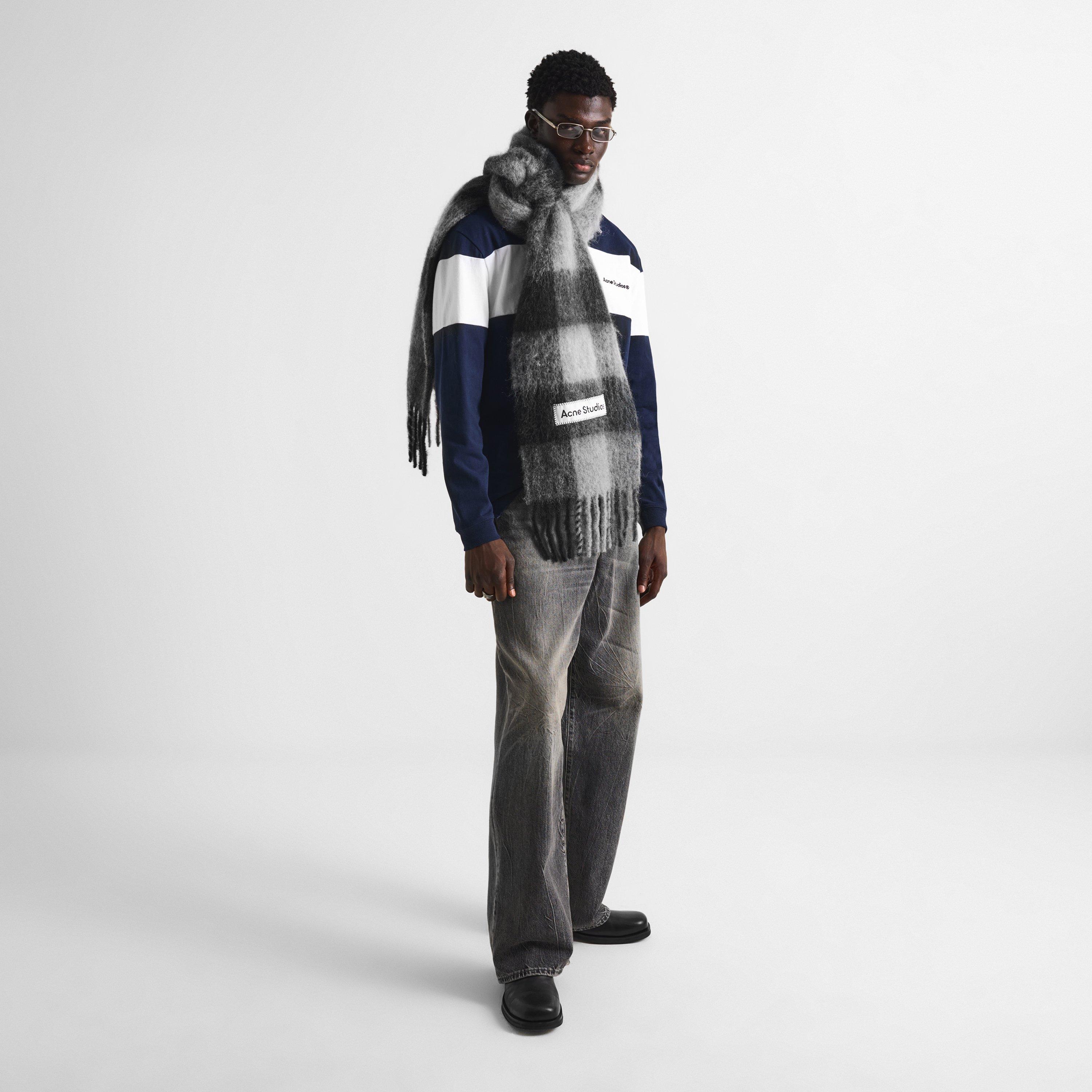 Black/Grey - Acne Studios - Acne Vally Scarf Sn64 - 4