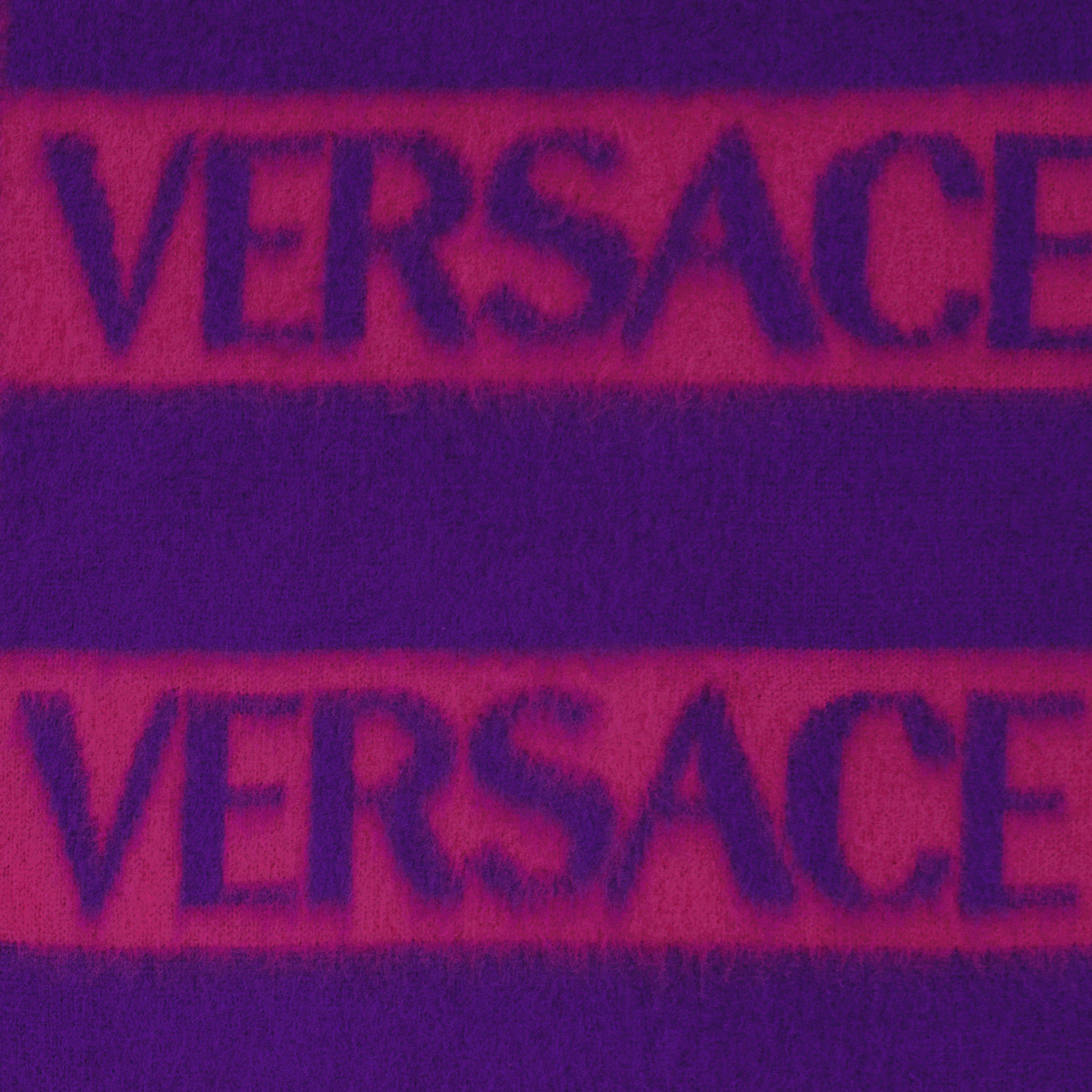 Purple 2L940 - Versace - Logo Midweight Scarf - 2