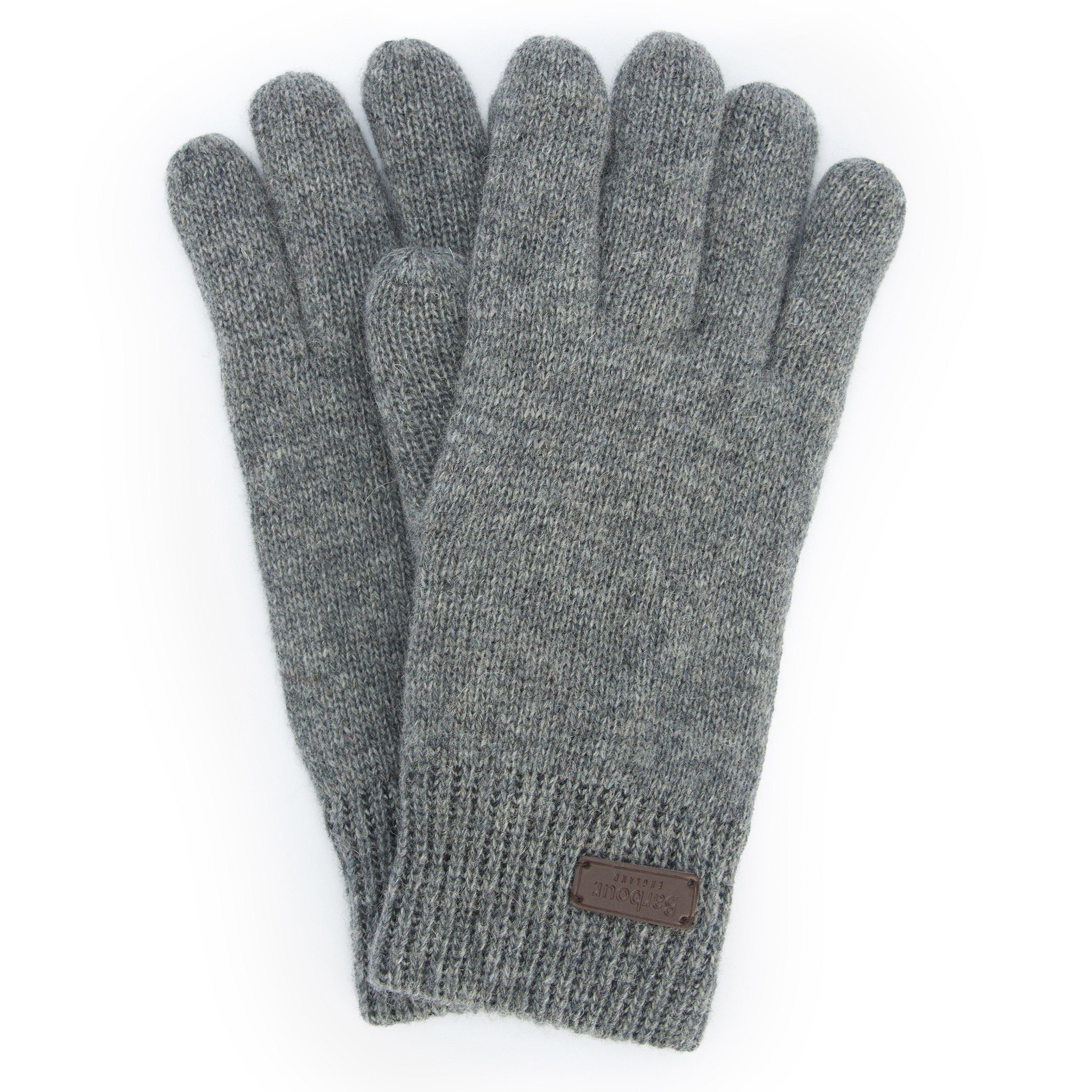 Grey GY31 - Barbour - Carlton Wool Mix Knitted Gloves - 1