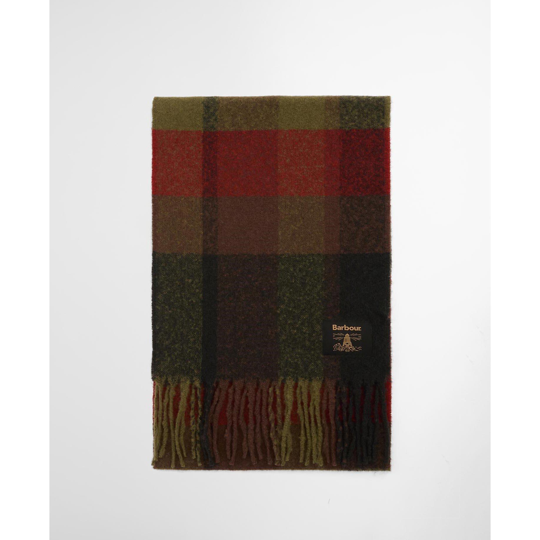 Olive/Brick - Barbour - Westerdale Scarf - 6