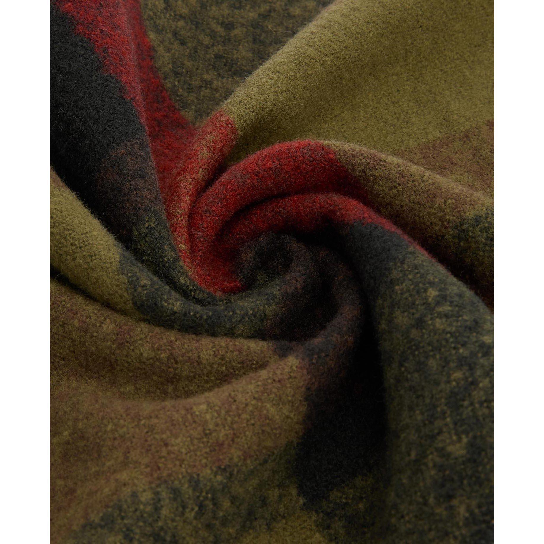 Olive/Brick - Barbour - Westerdale Scarf - 4