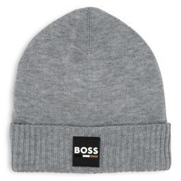 Boss Kids Small Logo Wide Ribbed Cuff Beanie