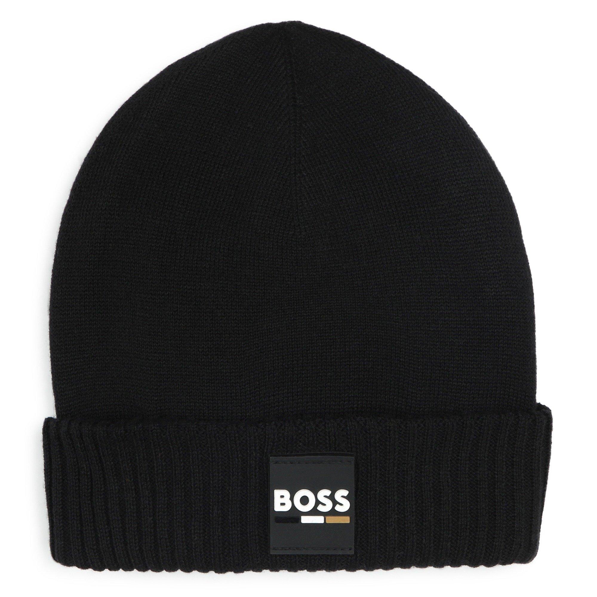 Kids Small Logo Wide Ribbed Cuff Beanie