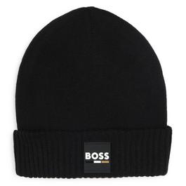 Boss Kids Small Logo Wide Ribbed Cuff Beanie