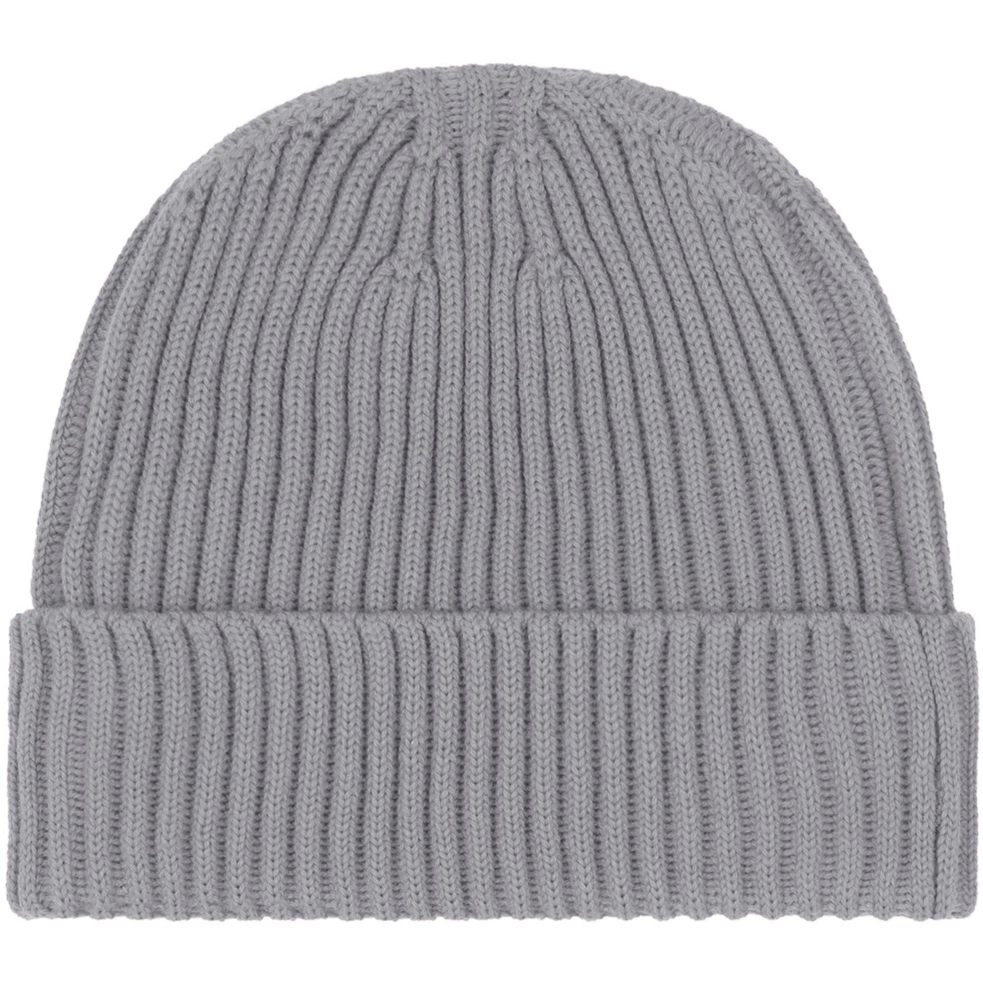 Grey Mel V0M67 - Stone Island - Boys' Plain Wool Beanie - 2