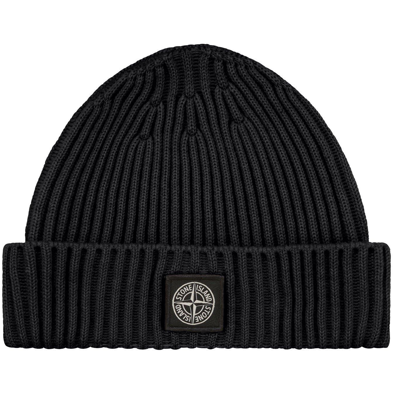 Navy V0020 - Stone Island - Boys' Plain Wool Beanie - 1