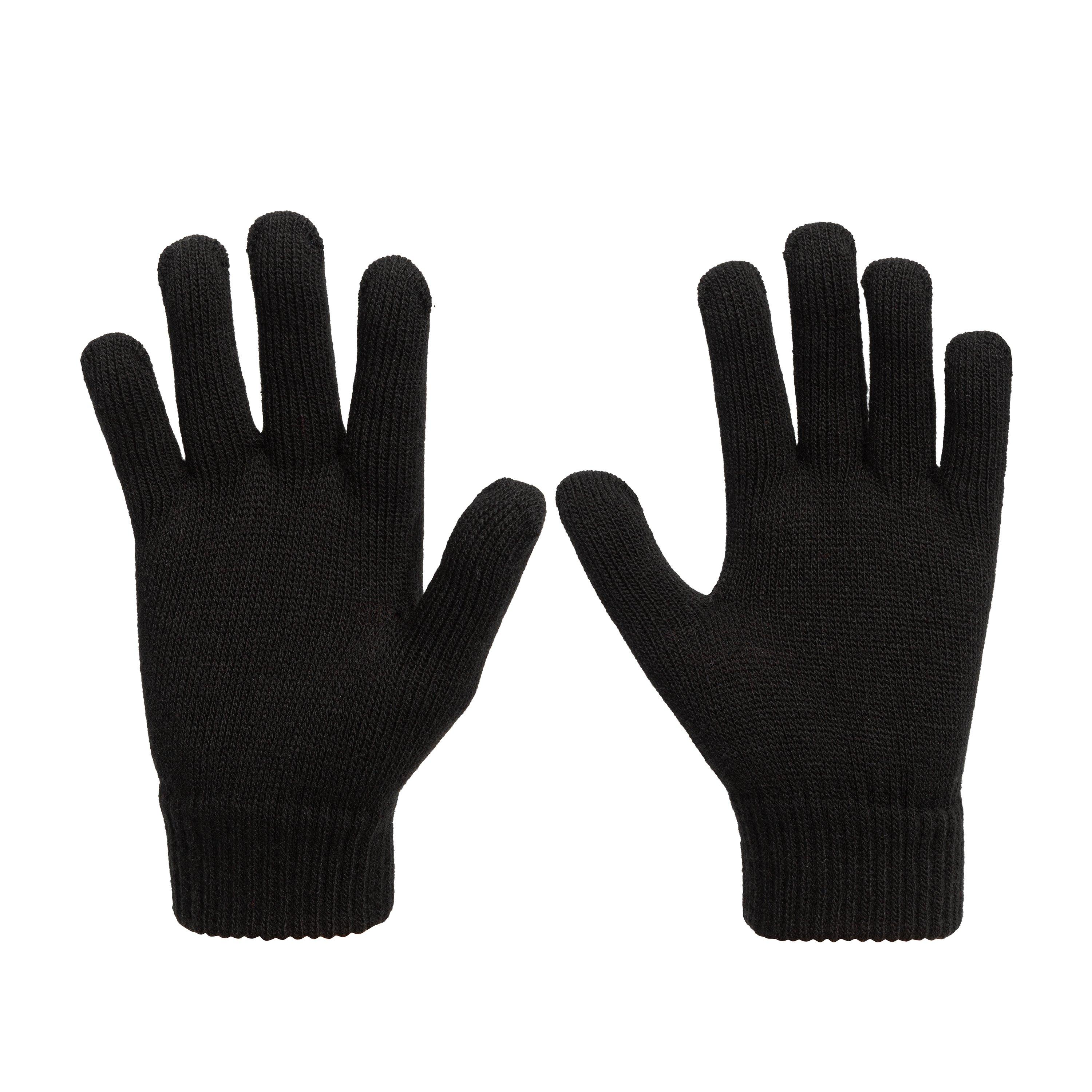 Preto - Slazenger - Kids' Knitted Gloves - 1