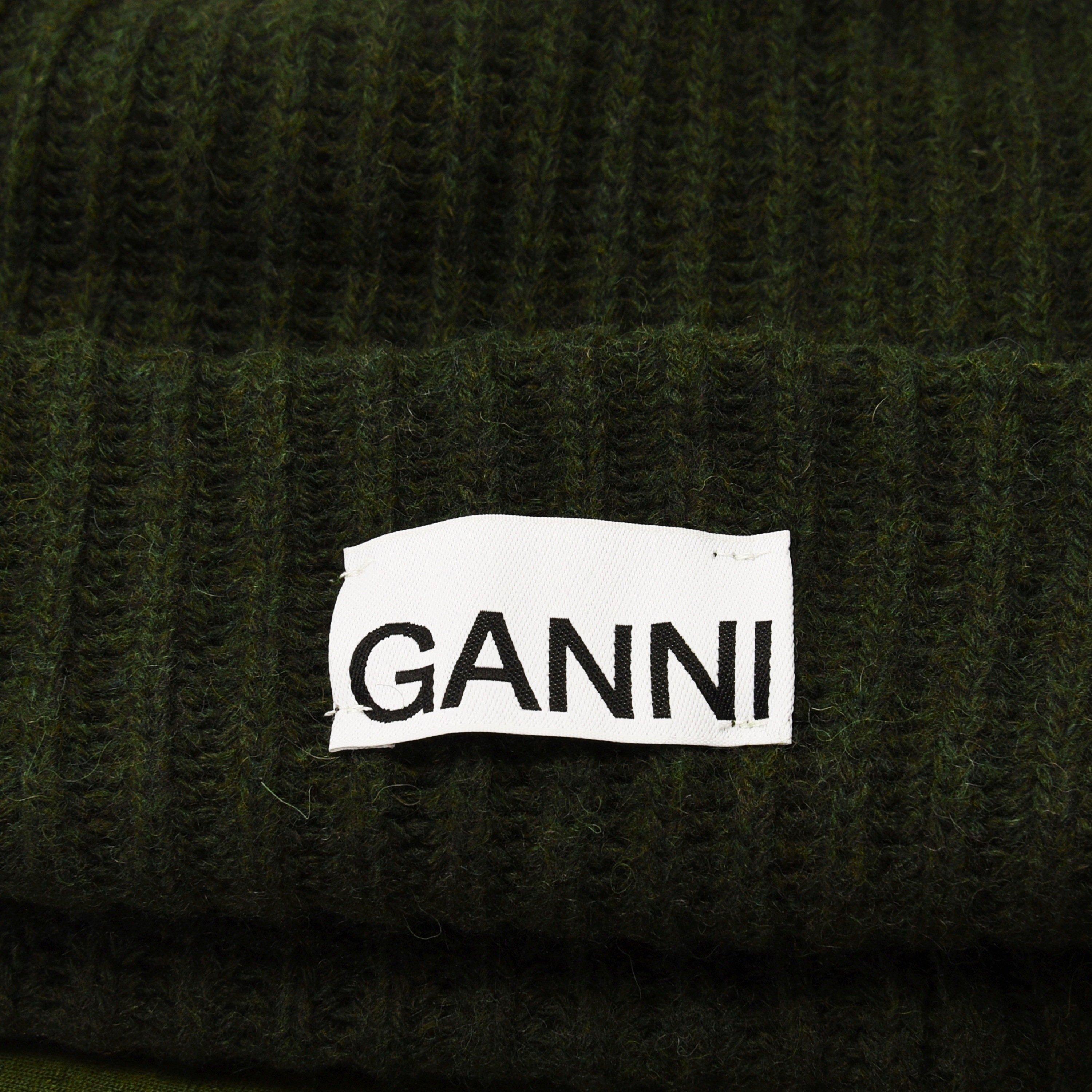 GANNI ♡ RIB KNIT BEANIE GANNI Oversized Wool Rib Knit Beanie | endource