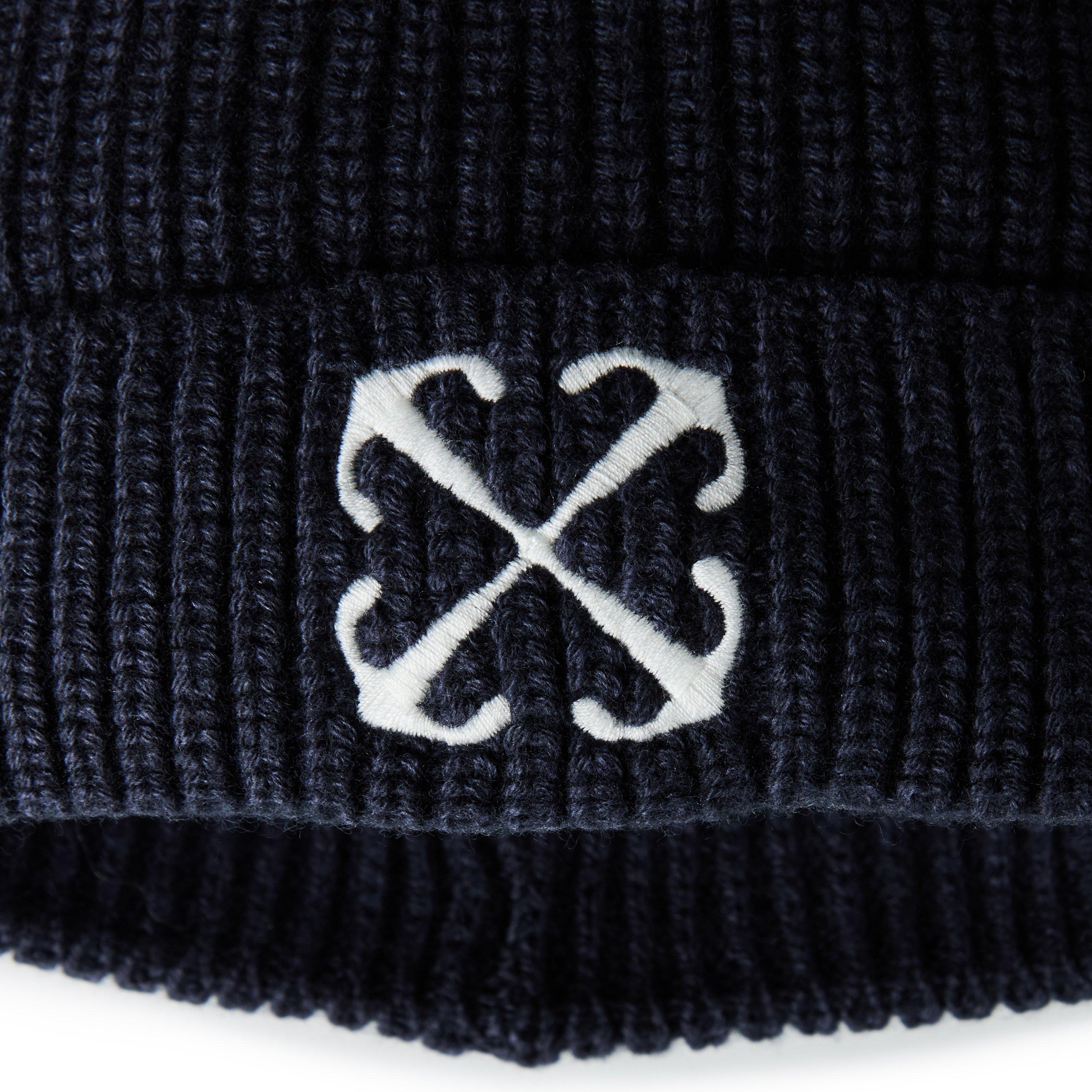 Navy 4603 - Off White - Unisex Arrow Kids Beanie - 3