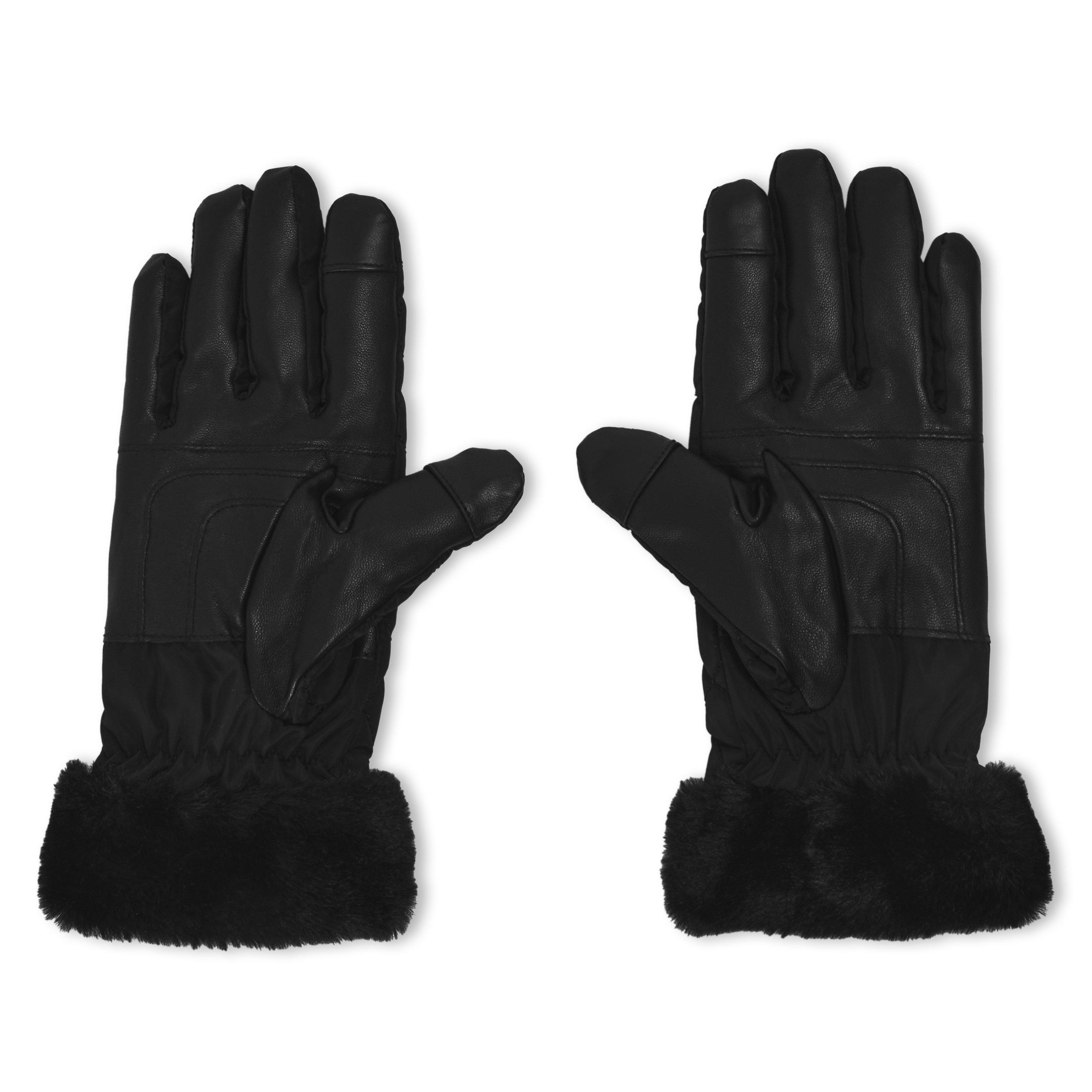 Black - Barbour - Norwood Quilted Gloves - 2