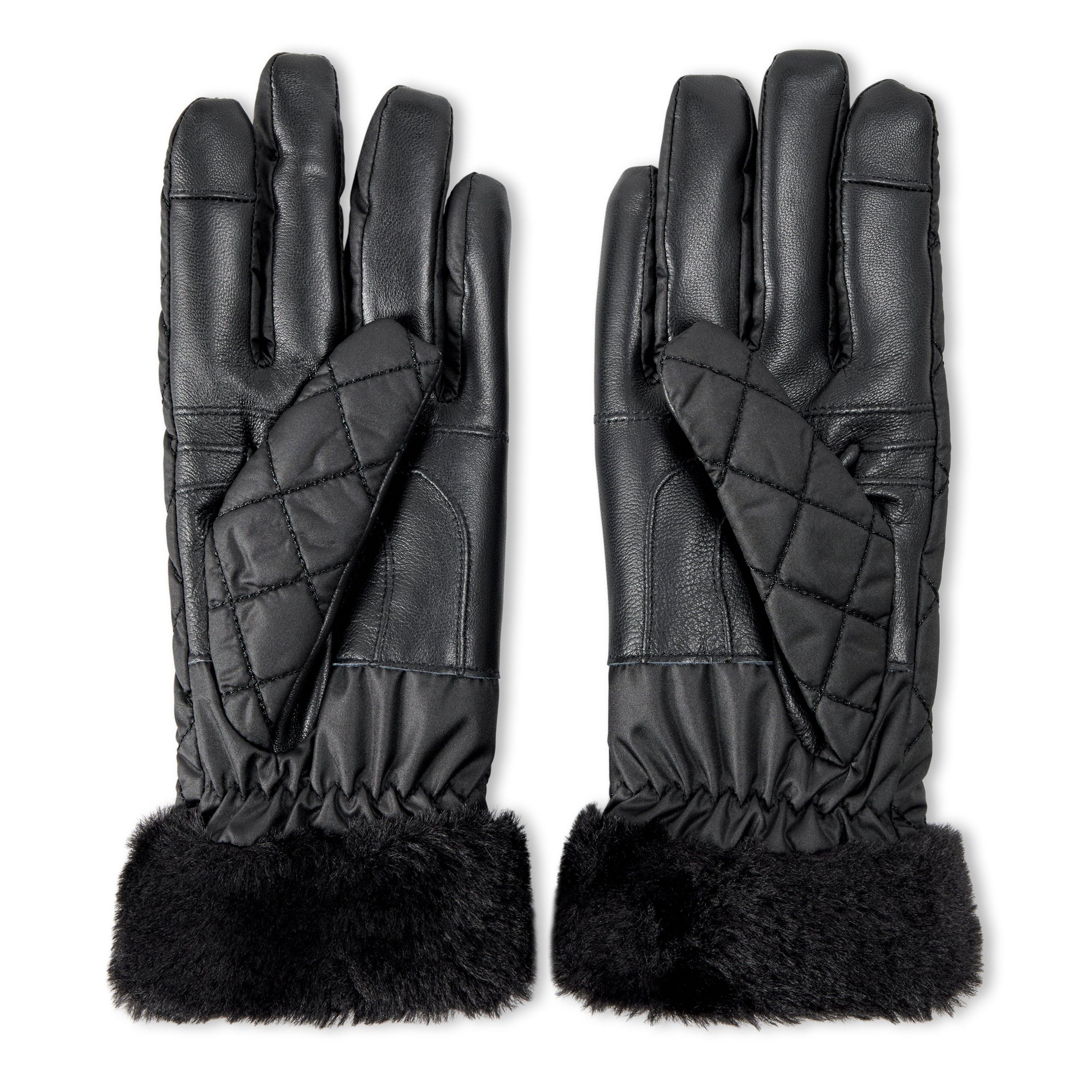 Black - Barbour - Norwood Quilted Gloves - 2